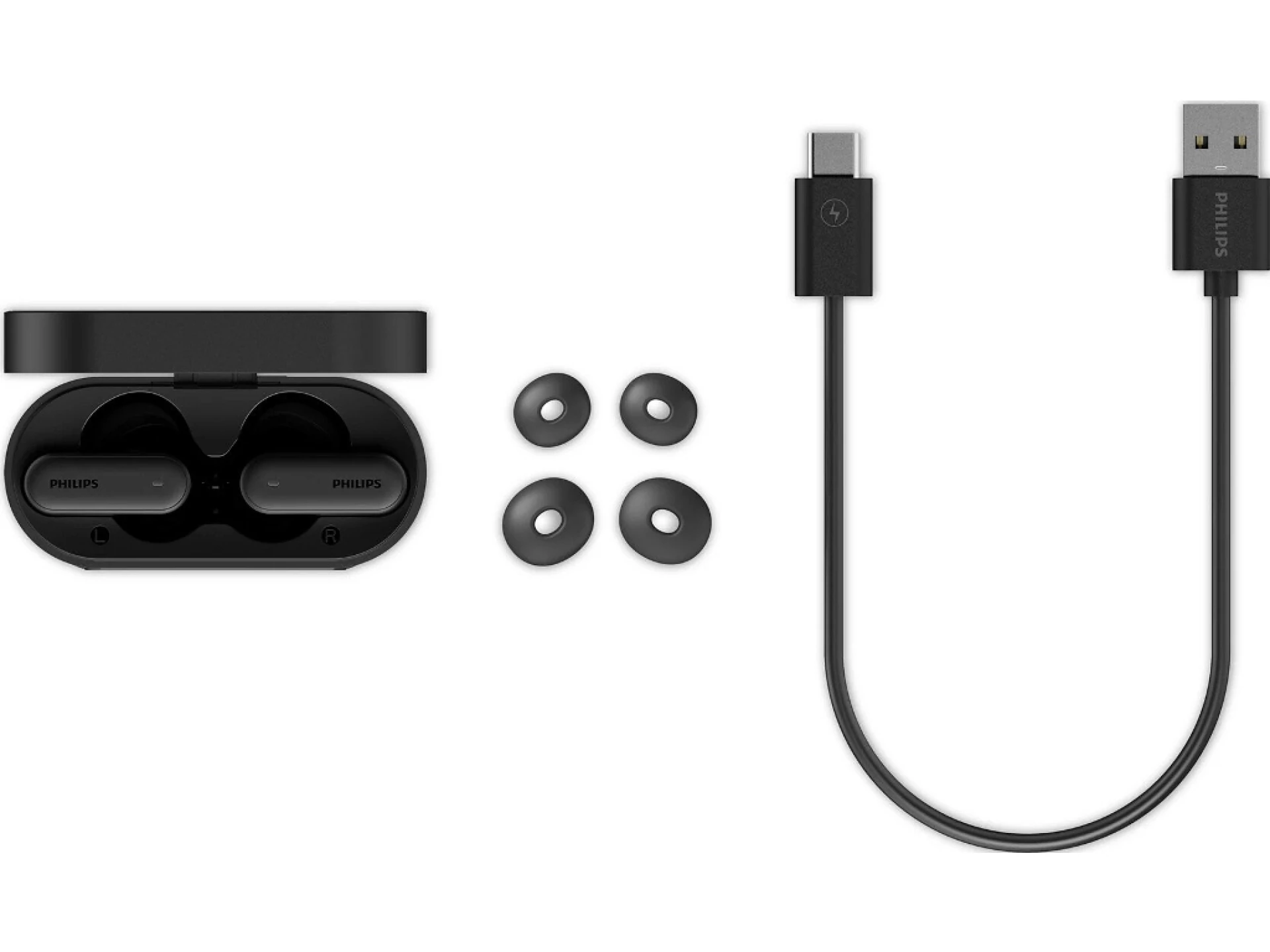 Philips TAT6000BK BT slusalicein ear; blokiranje buke;Pametna kutija za punjenje; 4 mikrofona