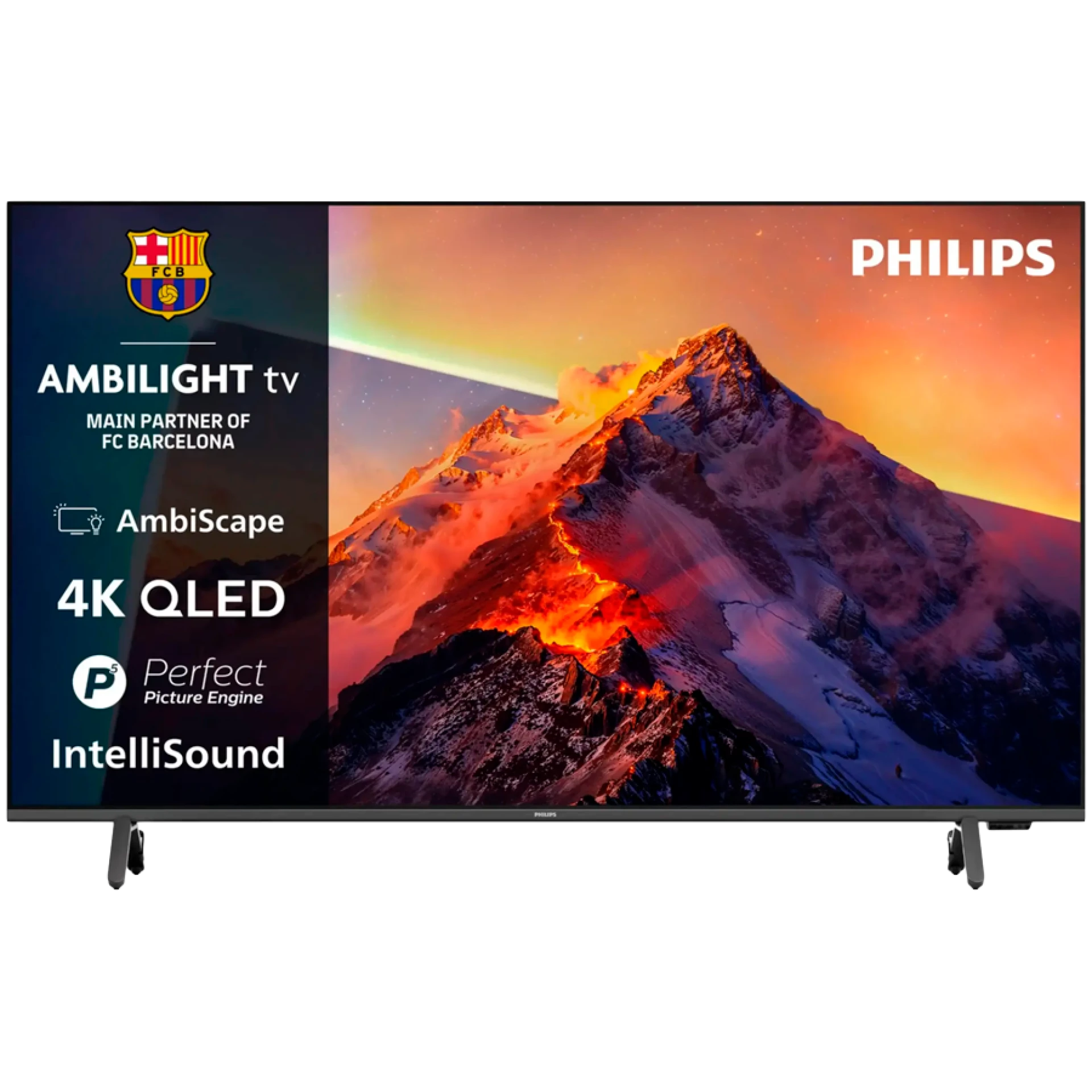 Philips TV QLED 75PQS8611/12, AMBILIGHT 4K QLED TV, 189 cm (75"), Titan OS Smart, P5 Image processor, Dolby Atmos