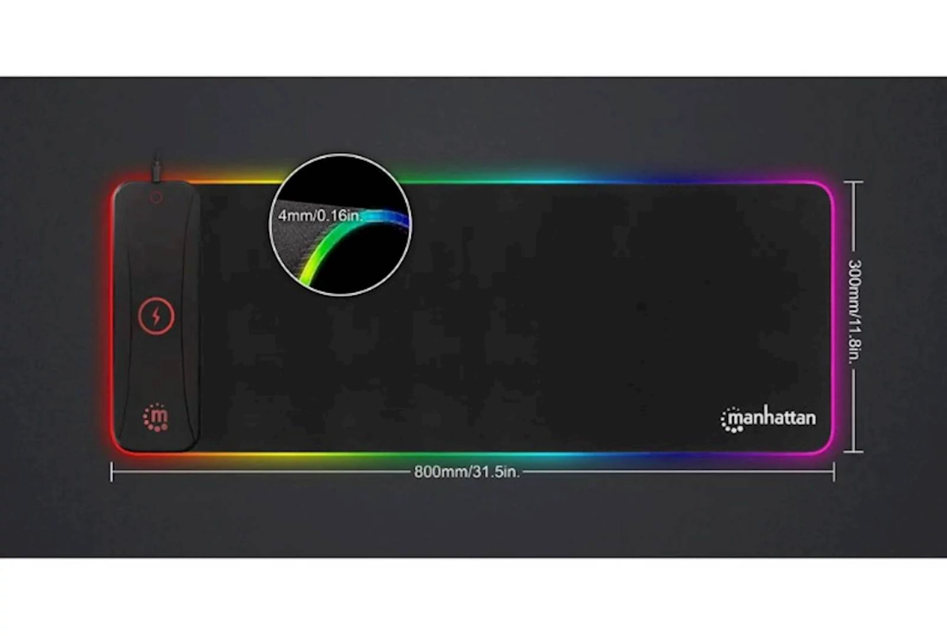 Podloga za miš MANHATTAN XXL RGB LED