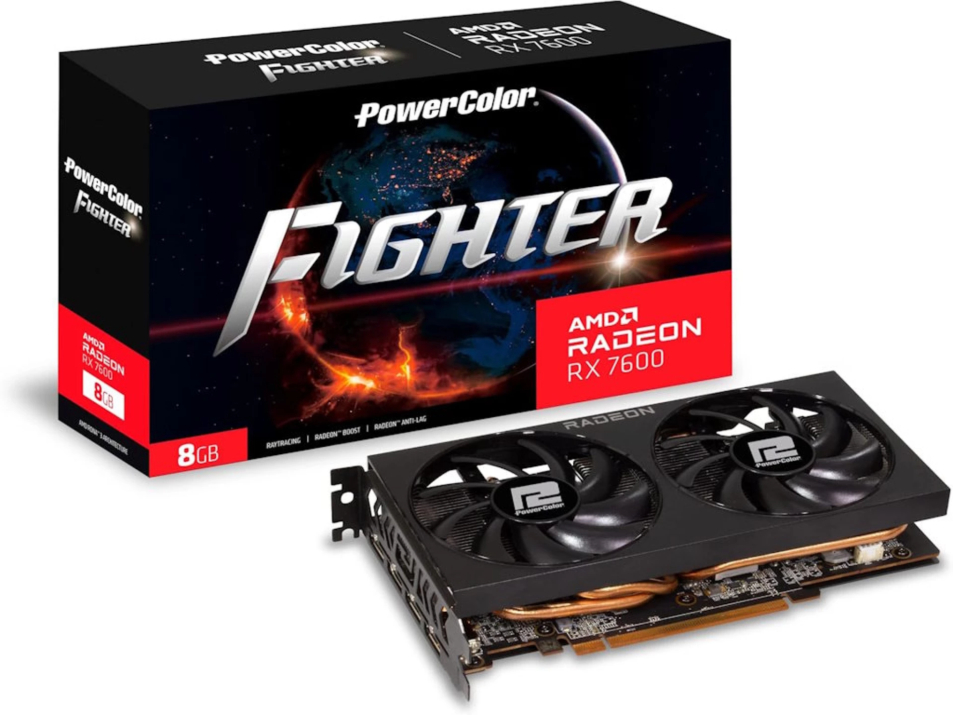 Power Color RX 7600 8GB GDDR6128-bit, 3x DP, 1x HDMI