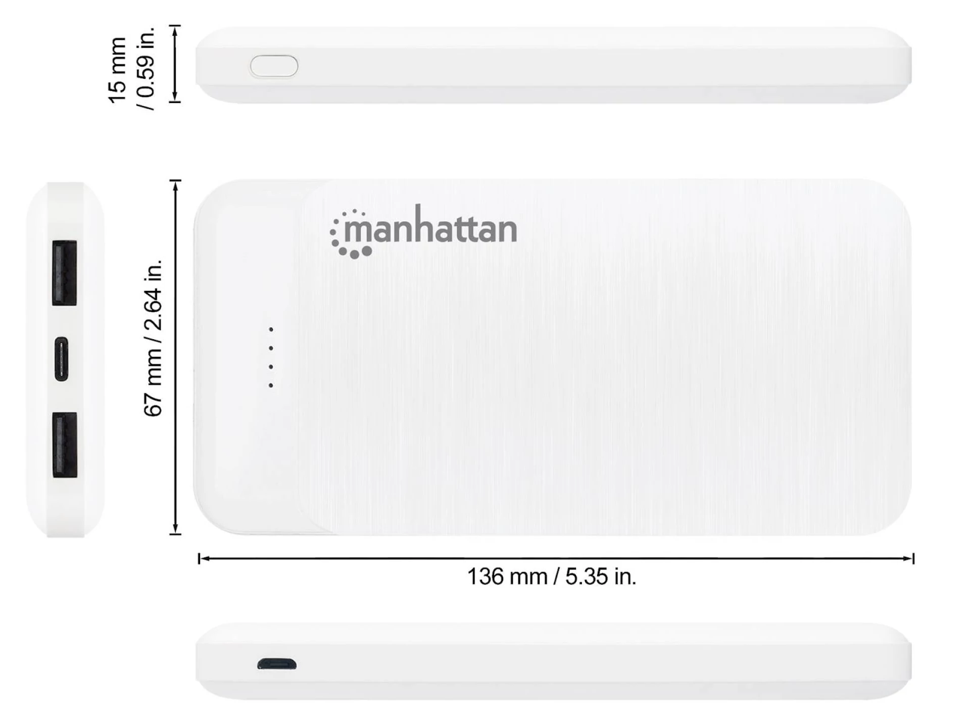 POWERBANK MANHATTAN 10000 mAh 2.1A, 5V