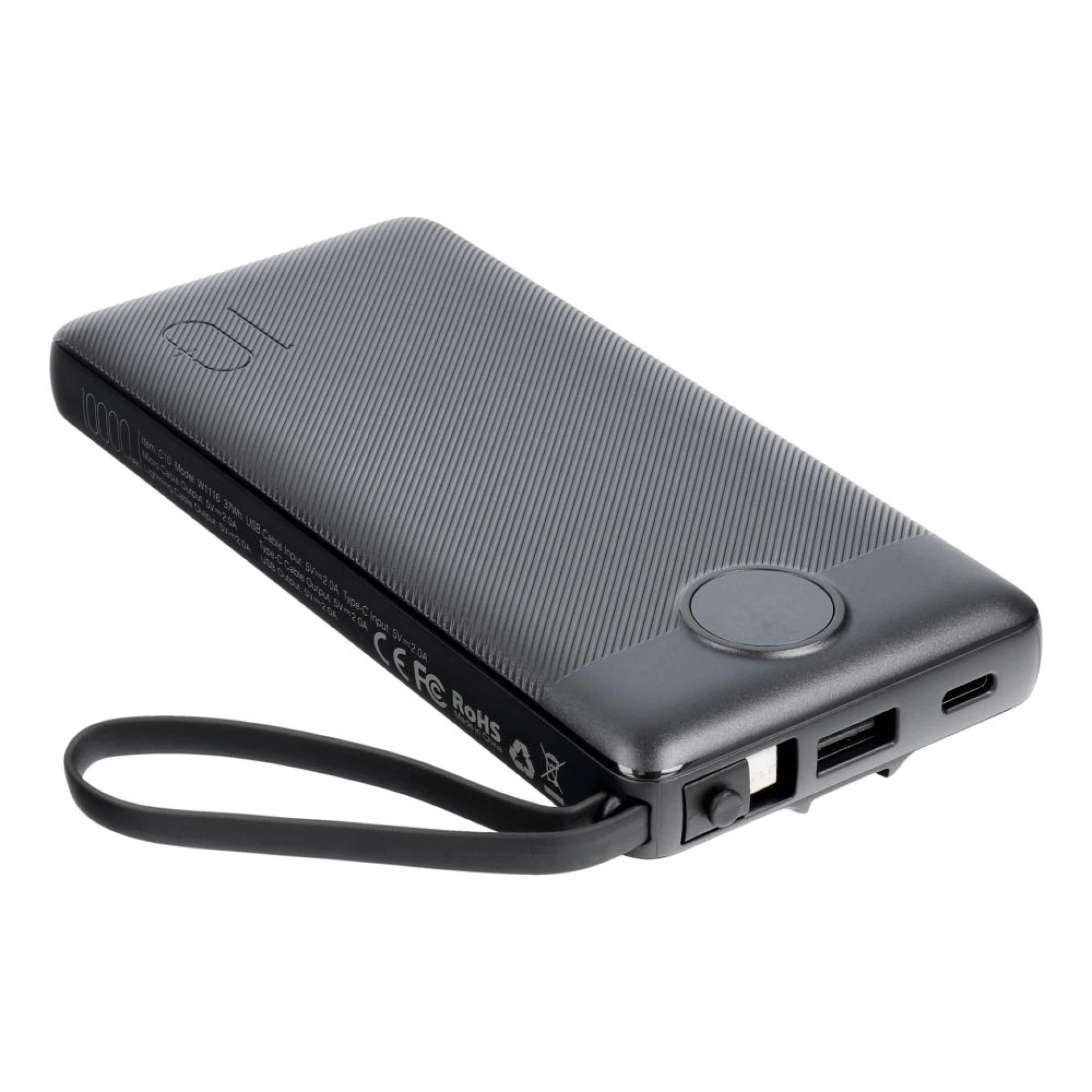Prenosna baterija VEGER 10000mAh crna
