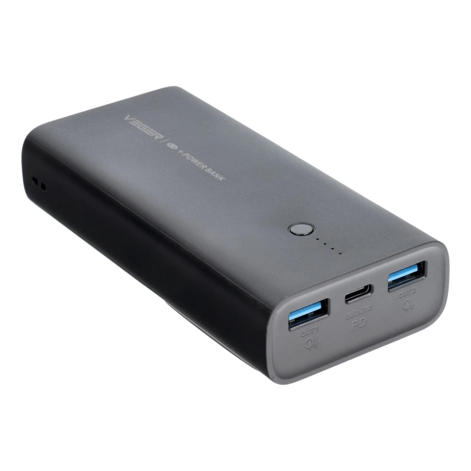 Prenosna baterija VEGER 10000mAh PD QC3.0 20W crna