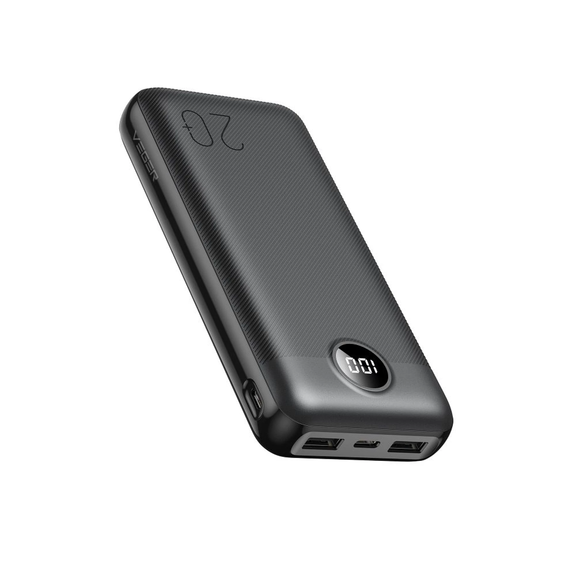 Prenosna baterija VEGER 20000mAh PD QC3.0 20W L20S crna