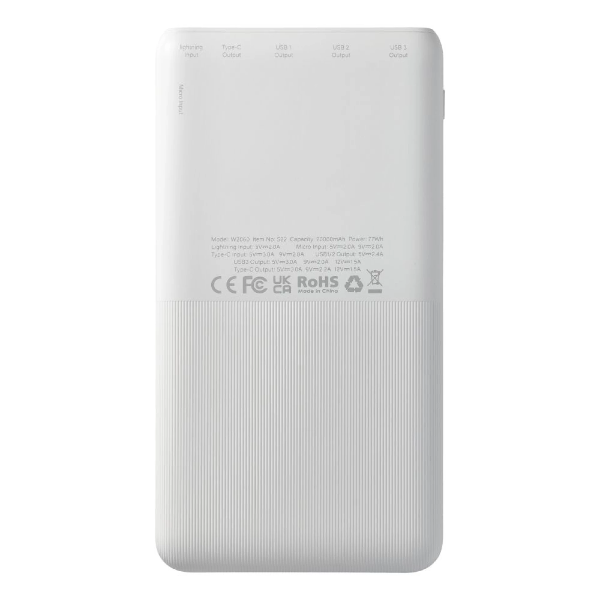 Powerbank VEGER 20 000 mAh PD QC3.0 3A 20W S22