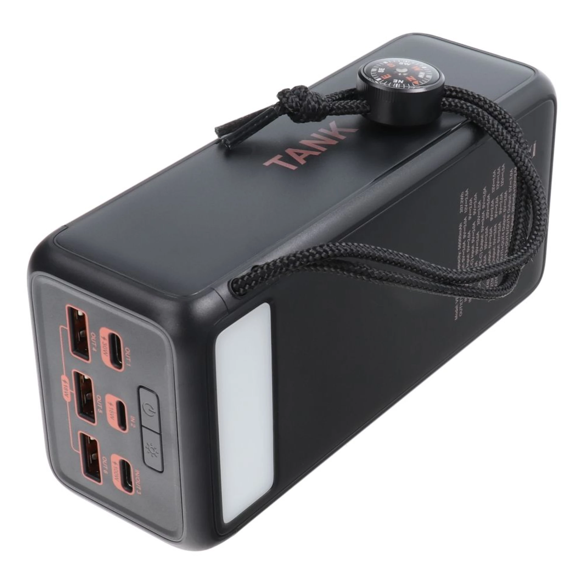 Prenosna baterija VEGER 56000mAh PD QC3.0 5A 130W Tank Boost crna