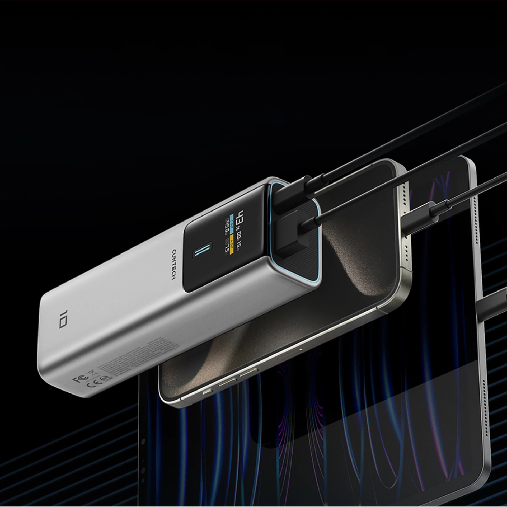 Prenosna baterija CUKTECH 10000mAh 150W USB-C USB-A Powerbank