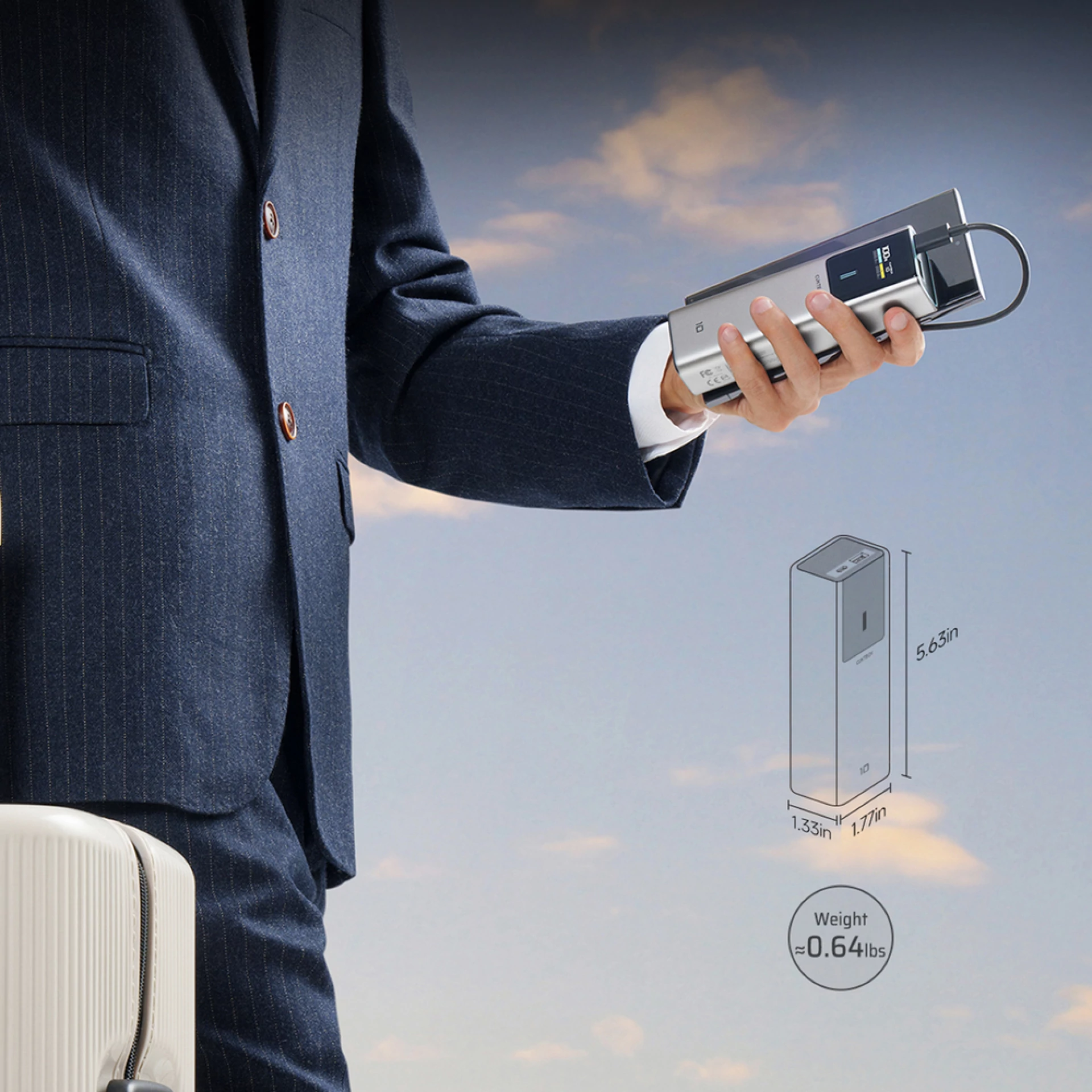 Prenosna baterija CUKTECH 10000mAh 150W USB-C USB-A Powerbank