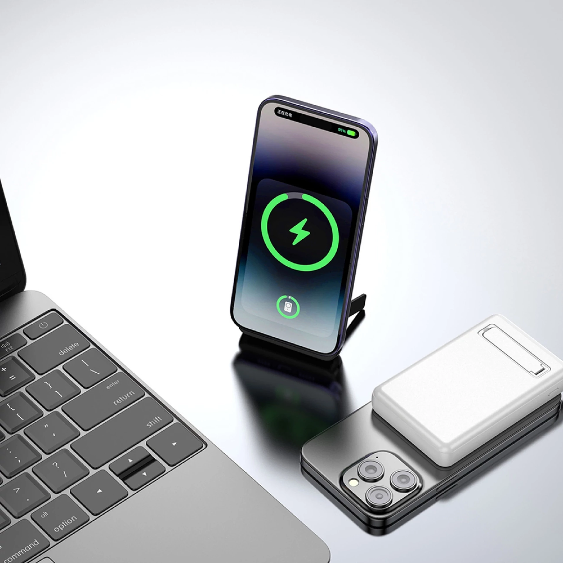 Prenosna baterija Dudao K14S 10000mAh MagSafe wireless powerbank 20W bijeli