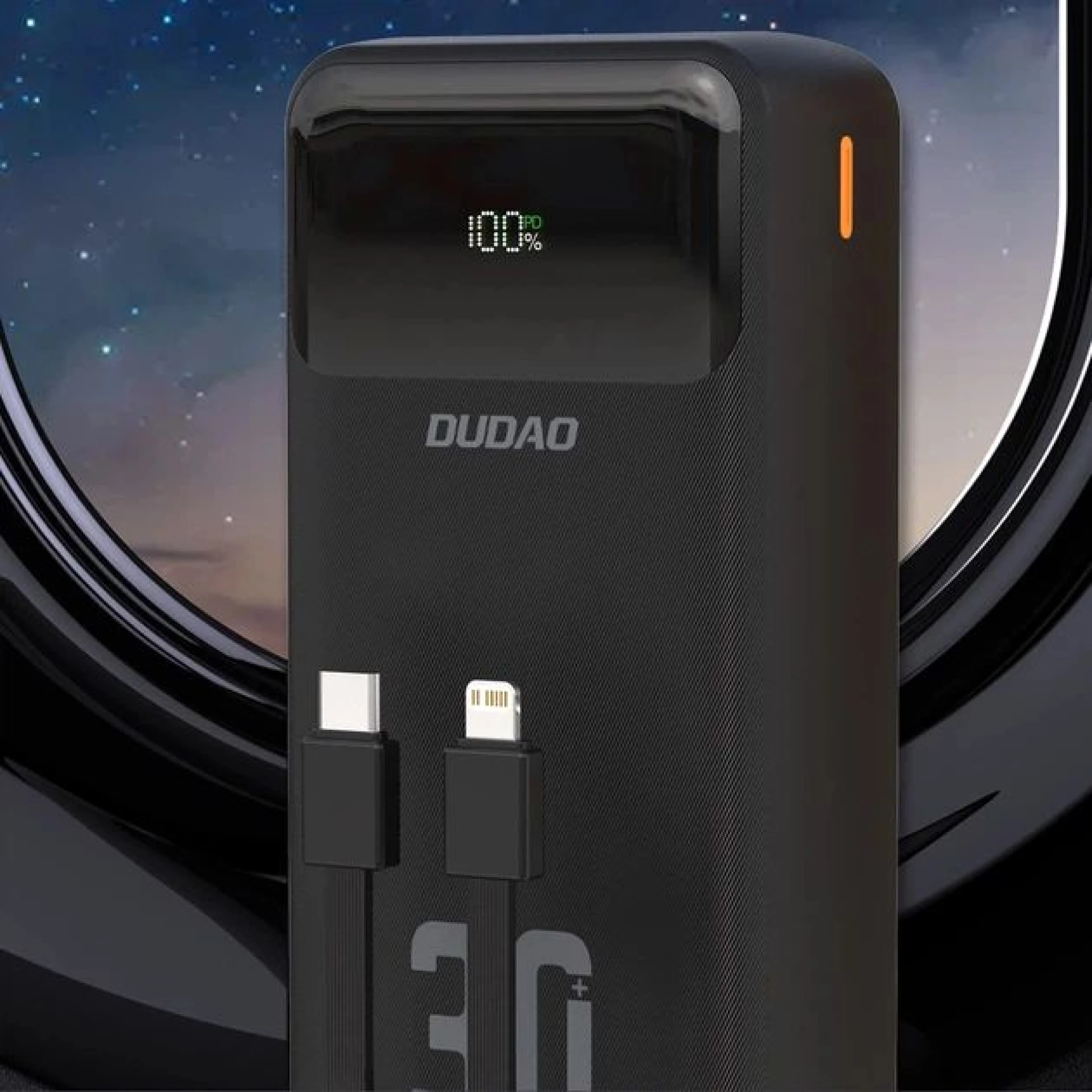 Prenosna baterija Dudao K15MAX 30000mAh PD 22.5W Built-in Cables