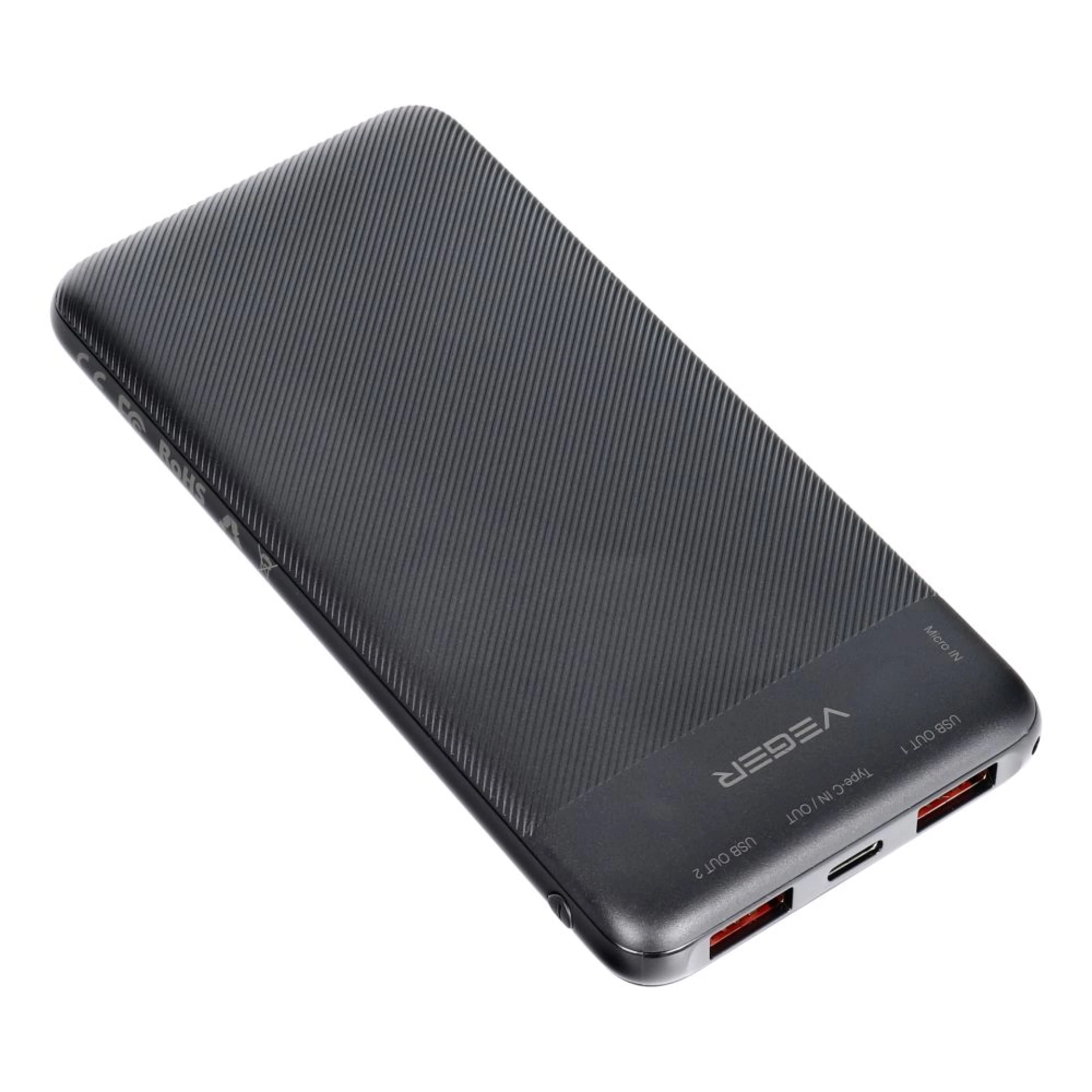 Prenosna baterija VEGER 10000mAh PD QC3.0 2A 20W A11S crna