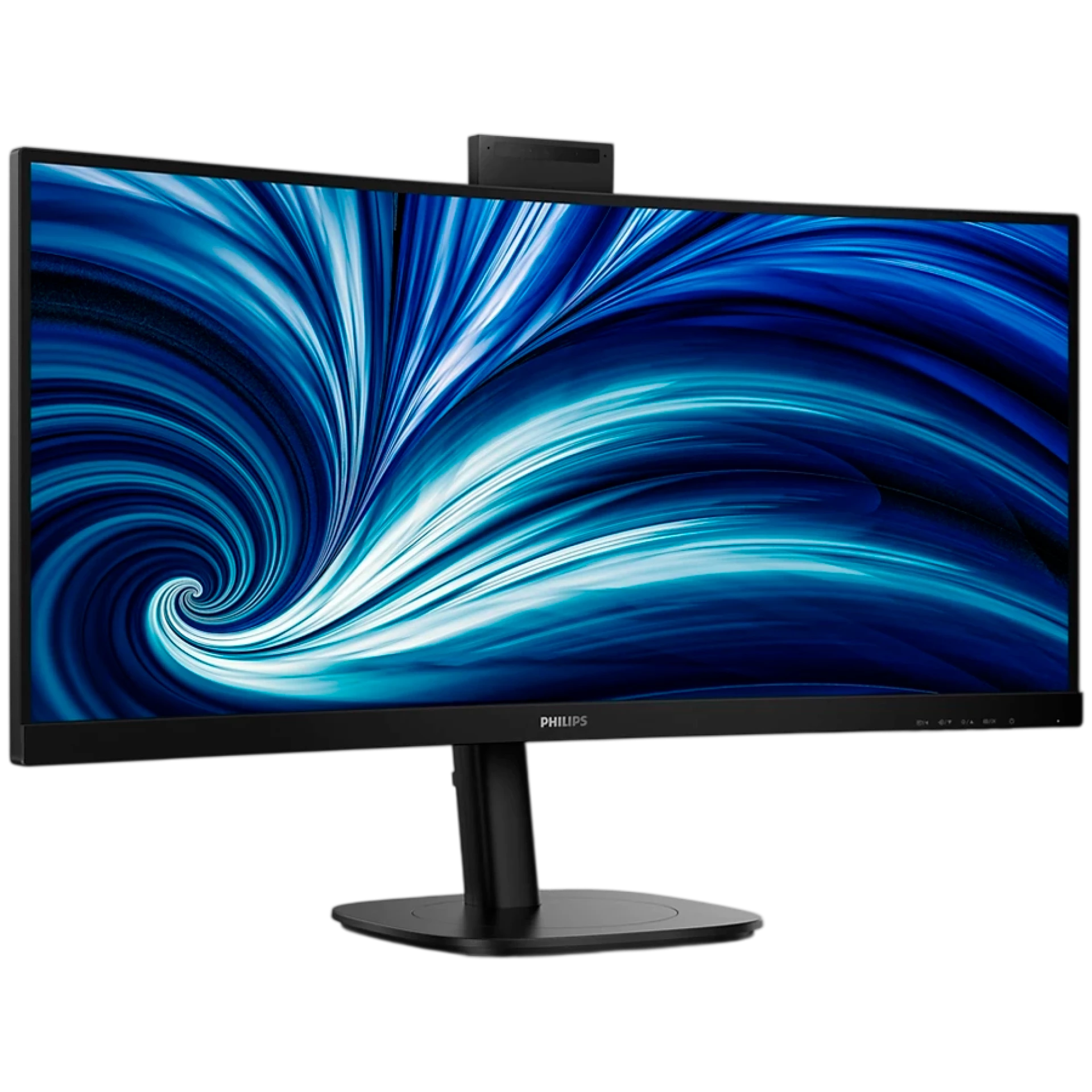 PHILIPS Monitor 34B2U3600CH 34" Curved, VA, 21:9, 3440x1440 (WQHD), 1500R, 120Hz, 4ms, 300 cd/m2, 3500:1, HDR10, Adaptive Sync, 5.0 Mpixel Webcam, 2xHDMI, 1xDP, 1xUSB-C (DP Alt mode, PD 90W), USB hub, KVM, RJ45, Speakers, Ergo
