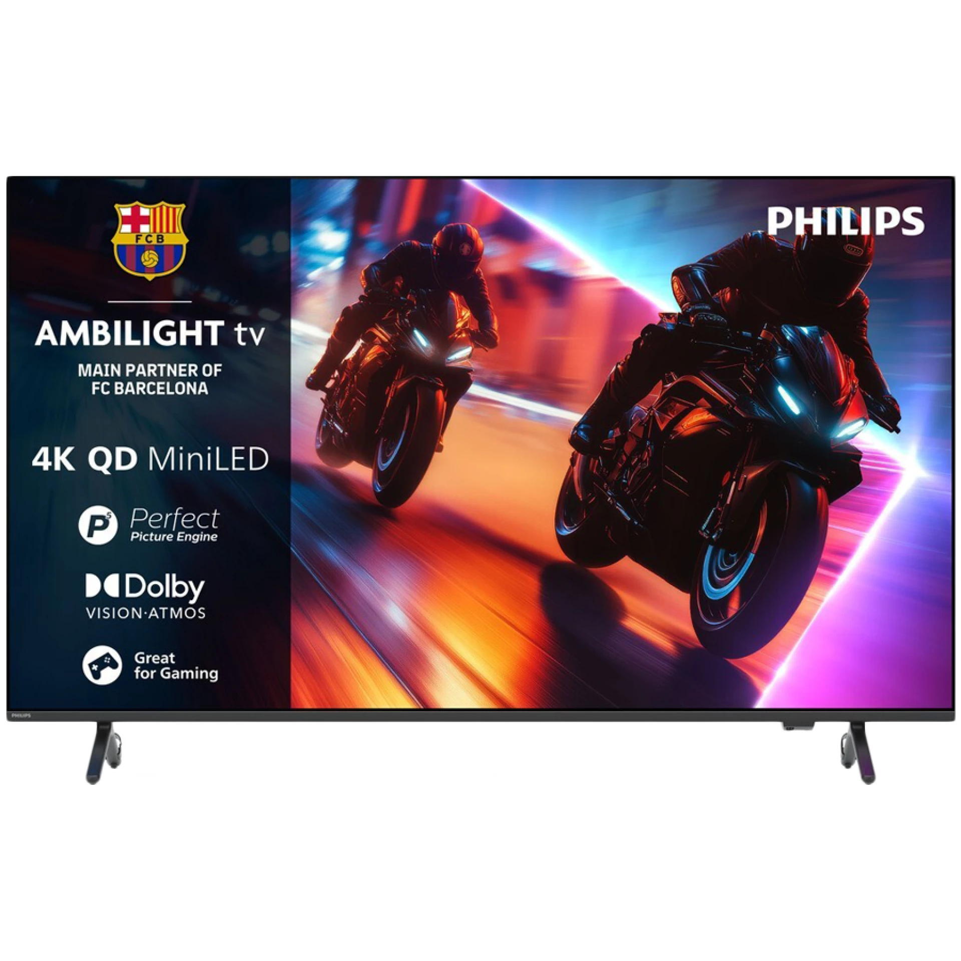 Philips 85MLED910/12 AMBILIGHT 4K Quantum Dot Mini-LED 144 Hz, 215.9 cm (85''),  P5 Perfect Picture Engine, Smart TV Titan OS, Dolby Vision i Atmos