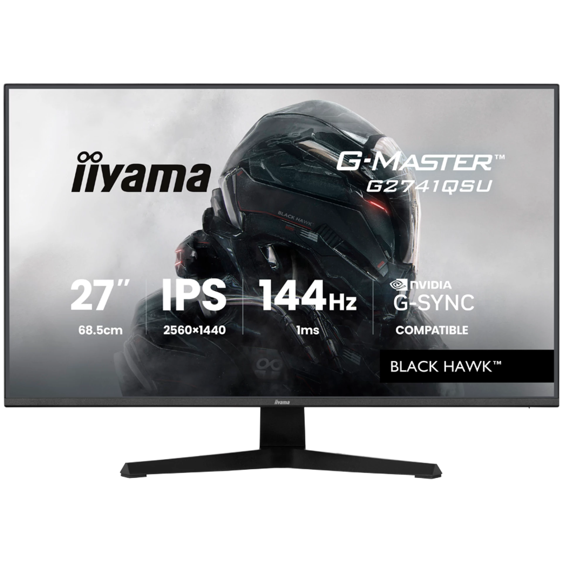 27 IPS Gaming, G-Master Black Hawk, G-SYNC Compatible, 2560x1440 144Hz, HDMI, DisplayPort, 1ms MPRT, Adaptive Sync, Speakers, USB 2x 2.0, Black Tuner