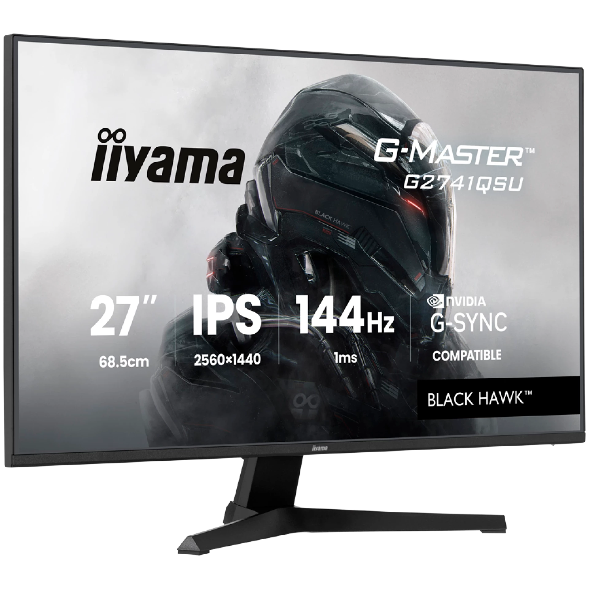 27 IPS Gaming, G-Master Black Hawk, G-SYNC Compatible, 2560x1440 144Hz, HDMI, DisplayPort, 1ms MPRT, Adaptive Sync, Speakers, USB 2x 2.0, Black Tuner
