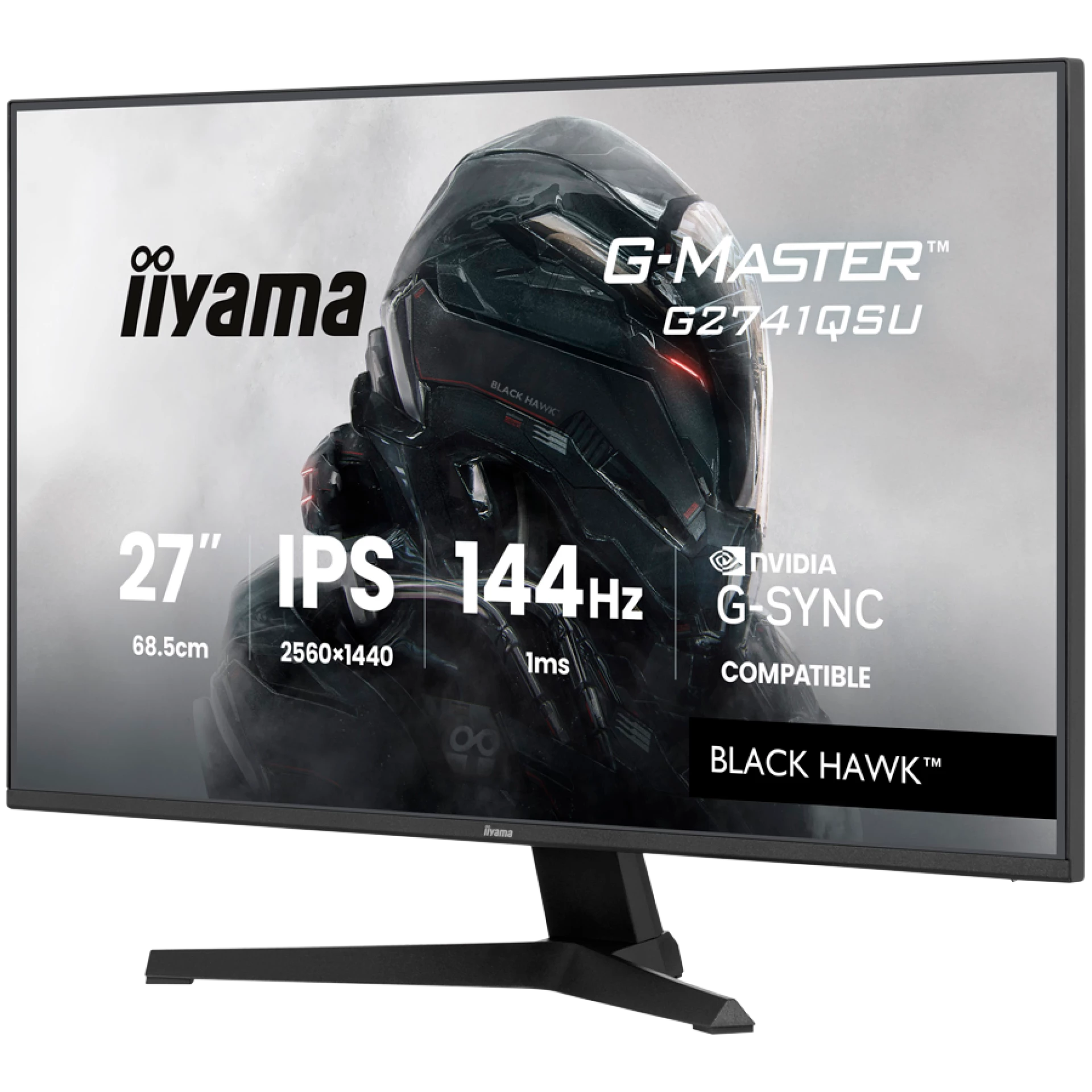 27 IPS Gaming, G-Master Black Hawk, G-SYNC Compatible, 2560x1440 144Hz, HDMI, DisplayPort, 1ms MPRT, Adaptive Sync, Speakers, USB 2x 2.0, Black Tuner