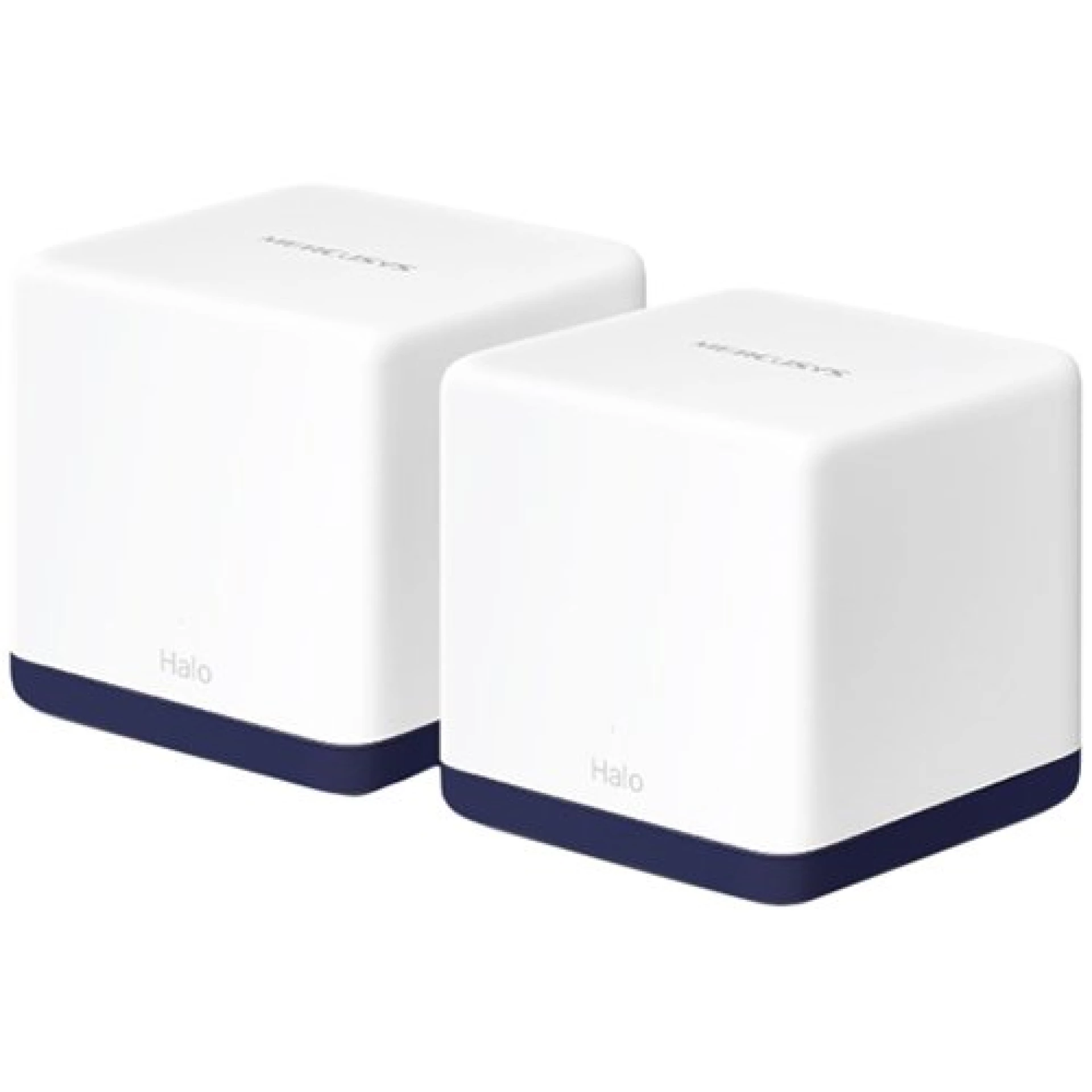 Mercusys Halo H50G (2-Pack) AC1900 Whole Home Mesh Wi-Fi System, 600 Mbps at 2.4 GHz + 1300 Mbps at 5 GHz, 3× Internal Antennas, 3× Gigabit Ports per Unit (WAN/LAN auto-sensing), Halo APP, Router/AP Mode, One Unified Network, MU-MIMO, Beamforming