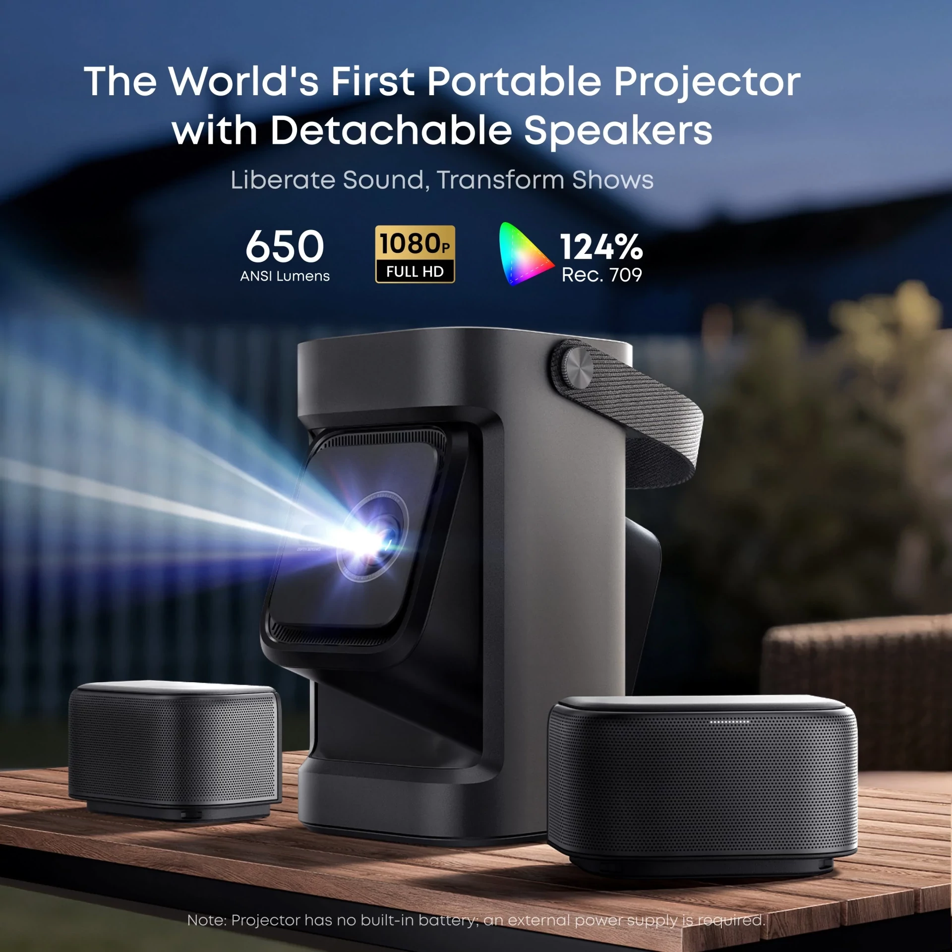Projektor Soundcore Nebula P1 Anker, 1080p Full HD, 650 ANSI Lumens