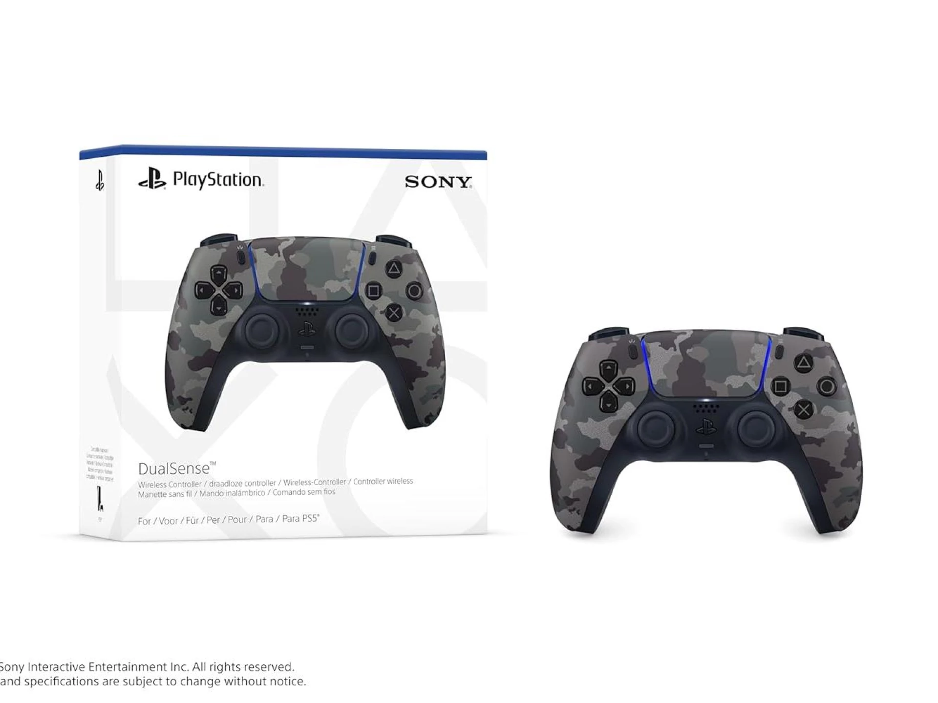 PS5 Wireless Controller GreyDualsense Gray Camouflage