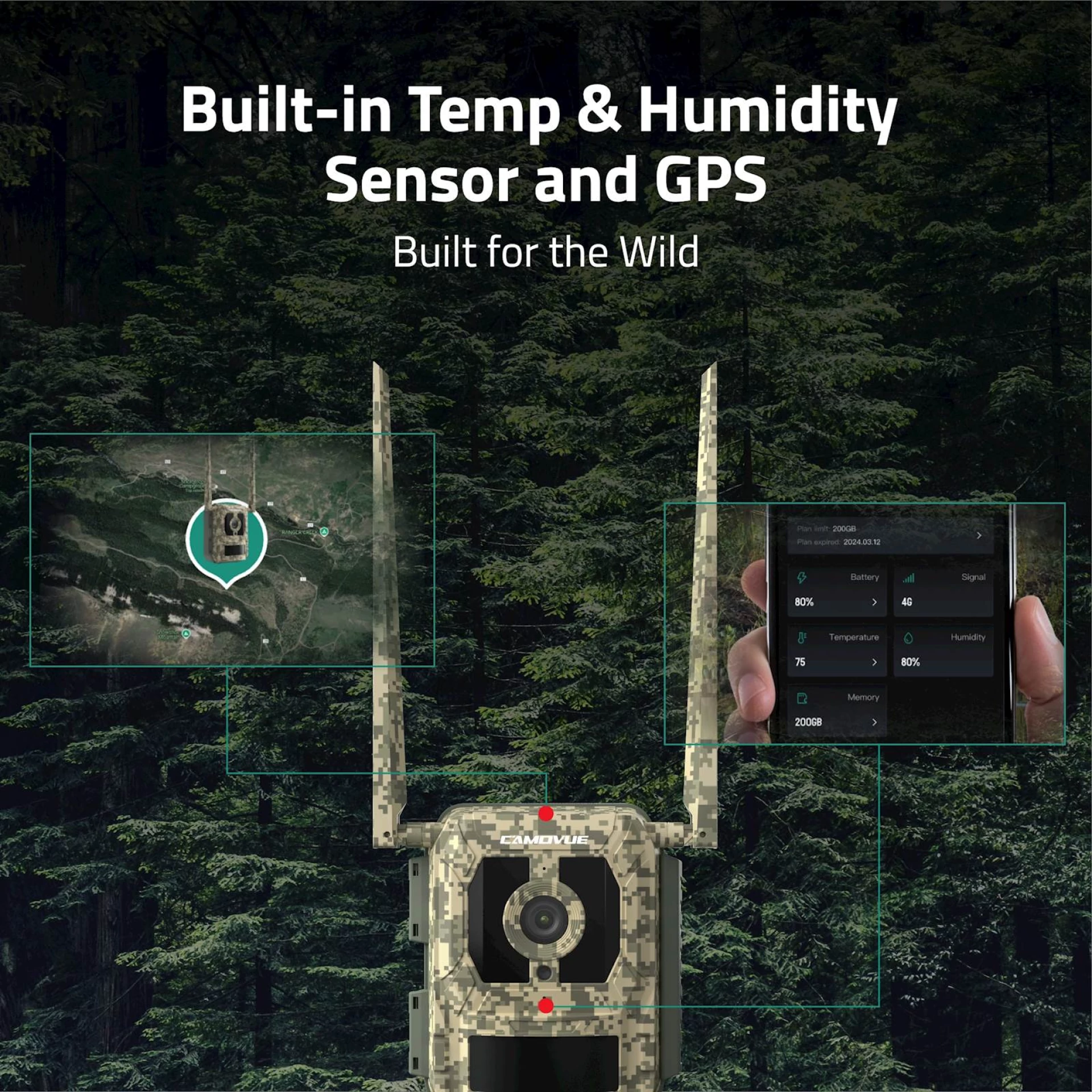 Reolink IP kamera Camovue Talon Serija S130 LTE/GPS, AAA baterije, prepoznaje 12 vrsta životinja
