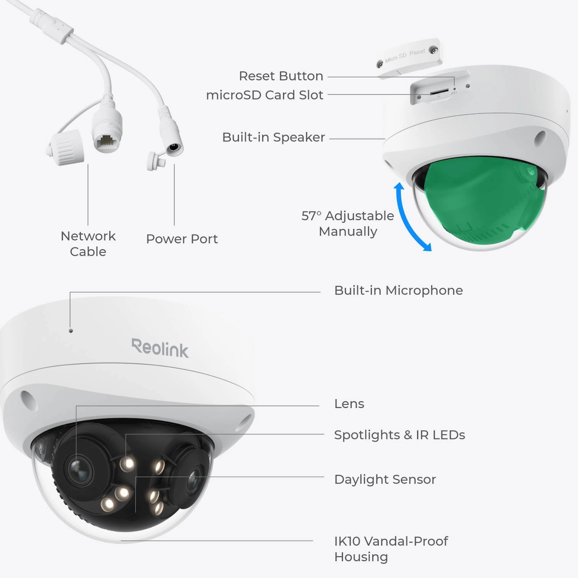 Reolink IP Kamera Duo serija P737 POE, 8MP, 4K, IK10 otporna, 180° pogledom, Noćni vid