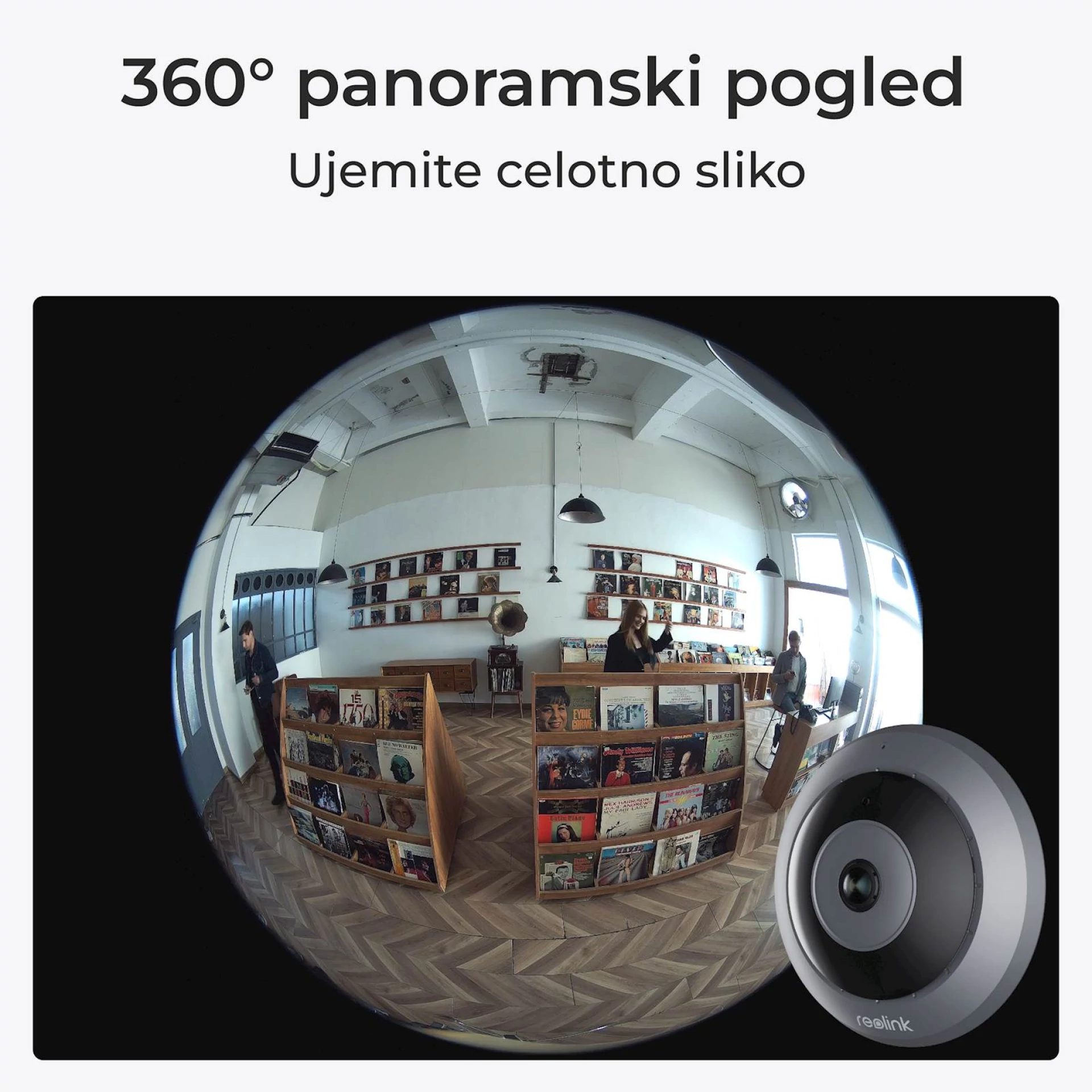 Reolink Ip Kamera Fisheye P520 6MP, 360° Fisheye pogled, POE