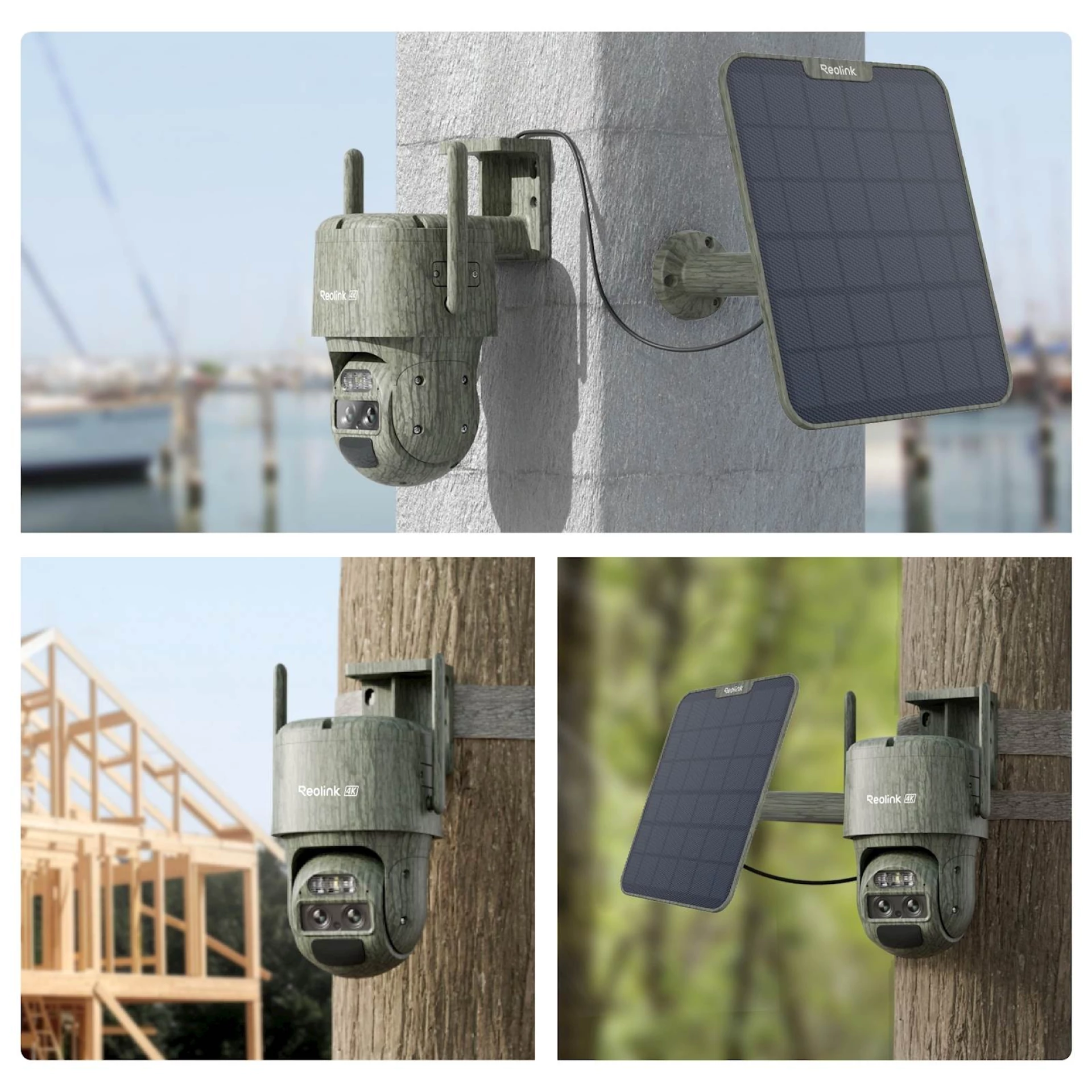 Reolink IP Kamera Trackmix Serija G770 4K, 8MP, 4G LTE, Baterijska, Maskirna