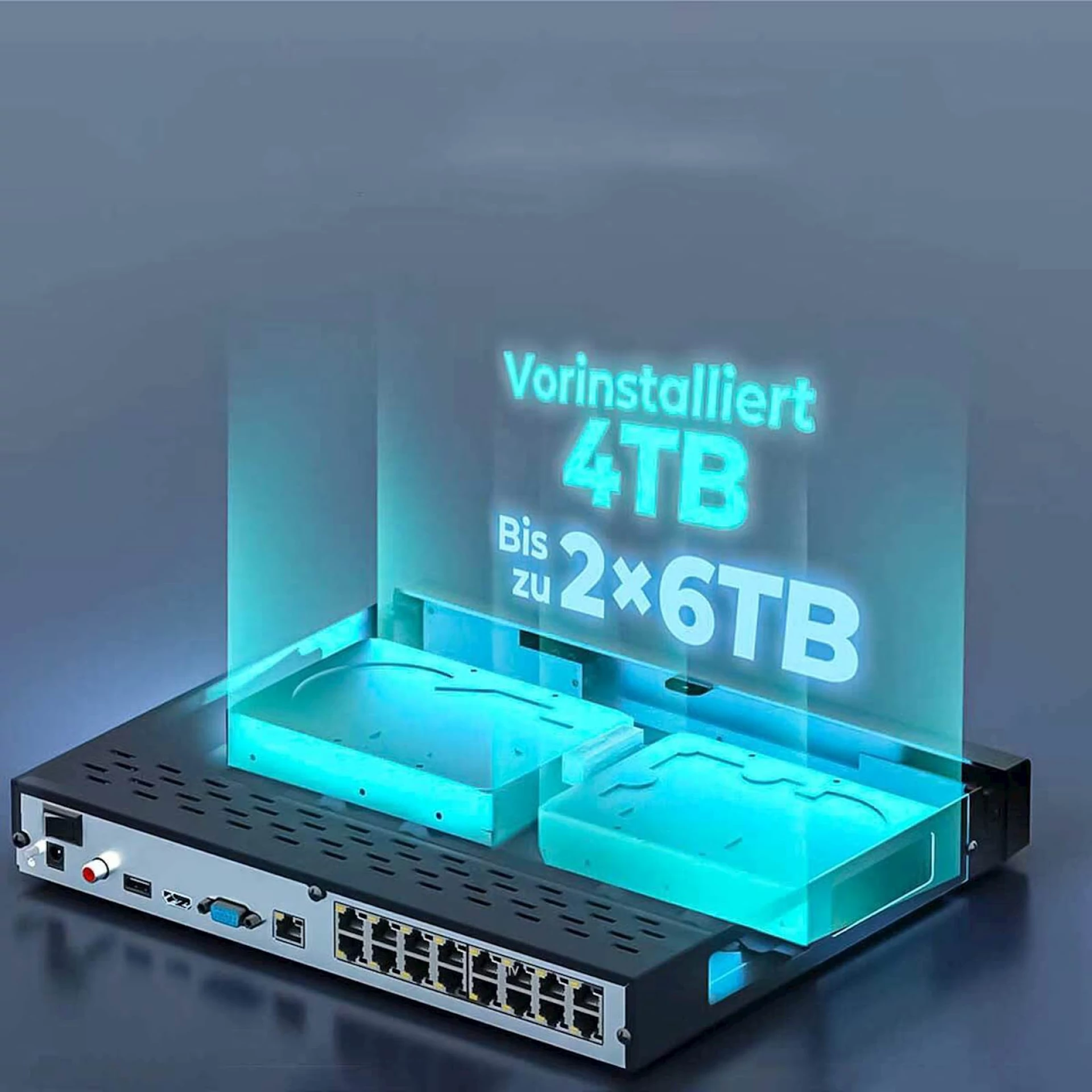 Reolink NVR snimač NVS16 16MP, 16 kanalni POE, 4TB HDD, 24/7 snimanje