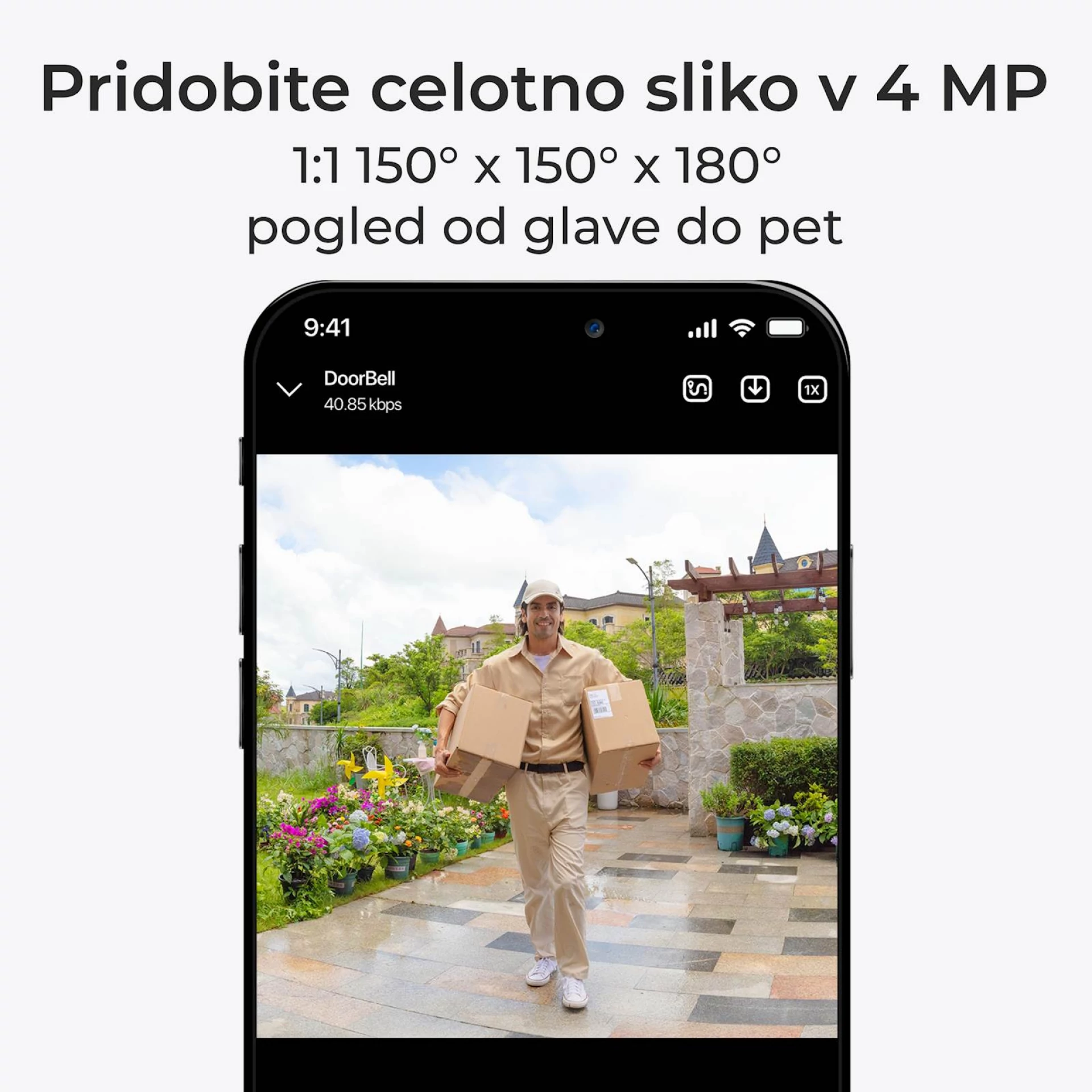 Reolink smart doorbell D340B+ zvono, 2K, Baterijska, PIR, IP65