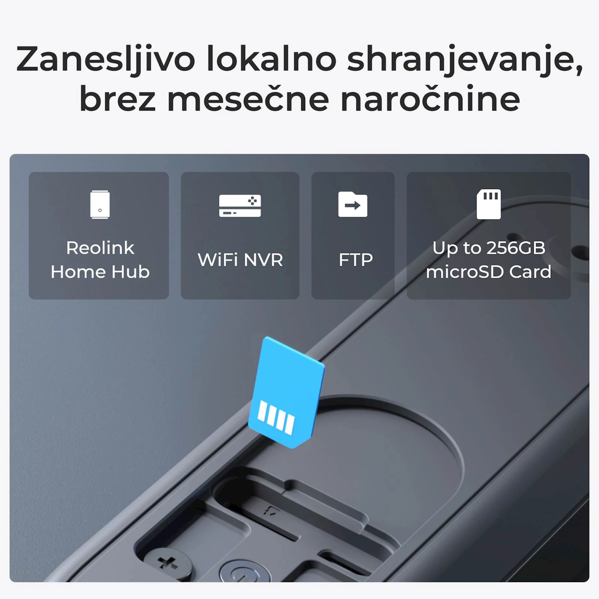 Reolink smart doorbell D340B+ zvono, 2K, Baterijska, PIR, IP65