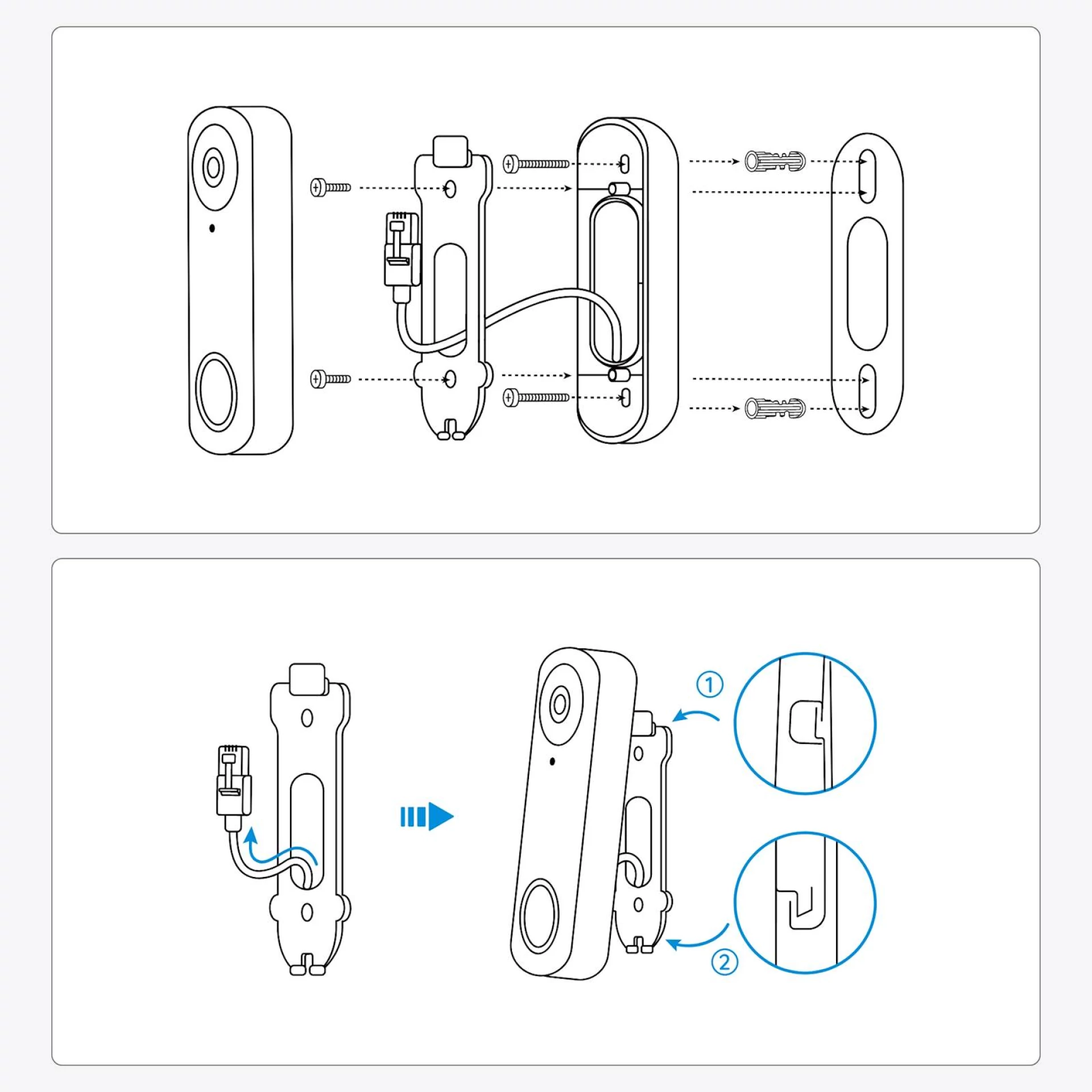 Reolink Smart Doorbell kamera D340P, 2K+, PoE