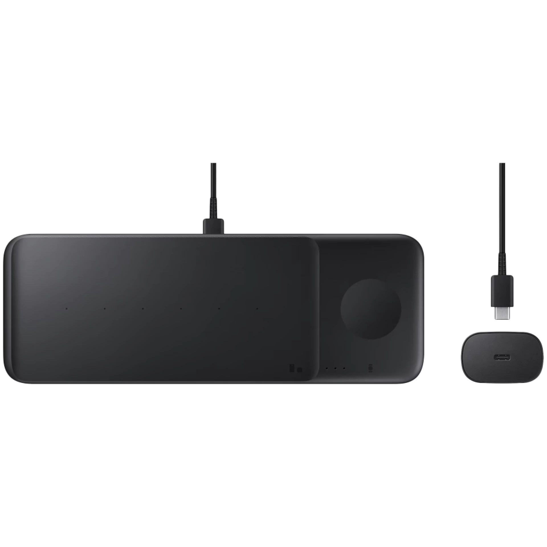 Samsung Fast Wireless Charger Trio Black with travel adapter