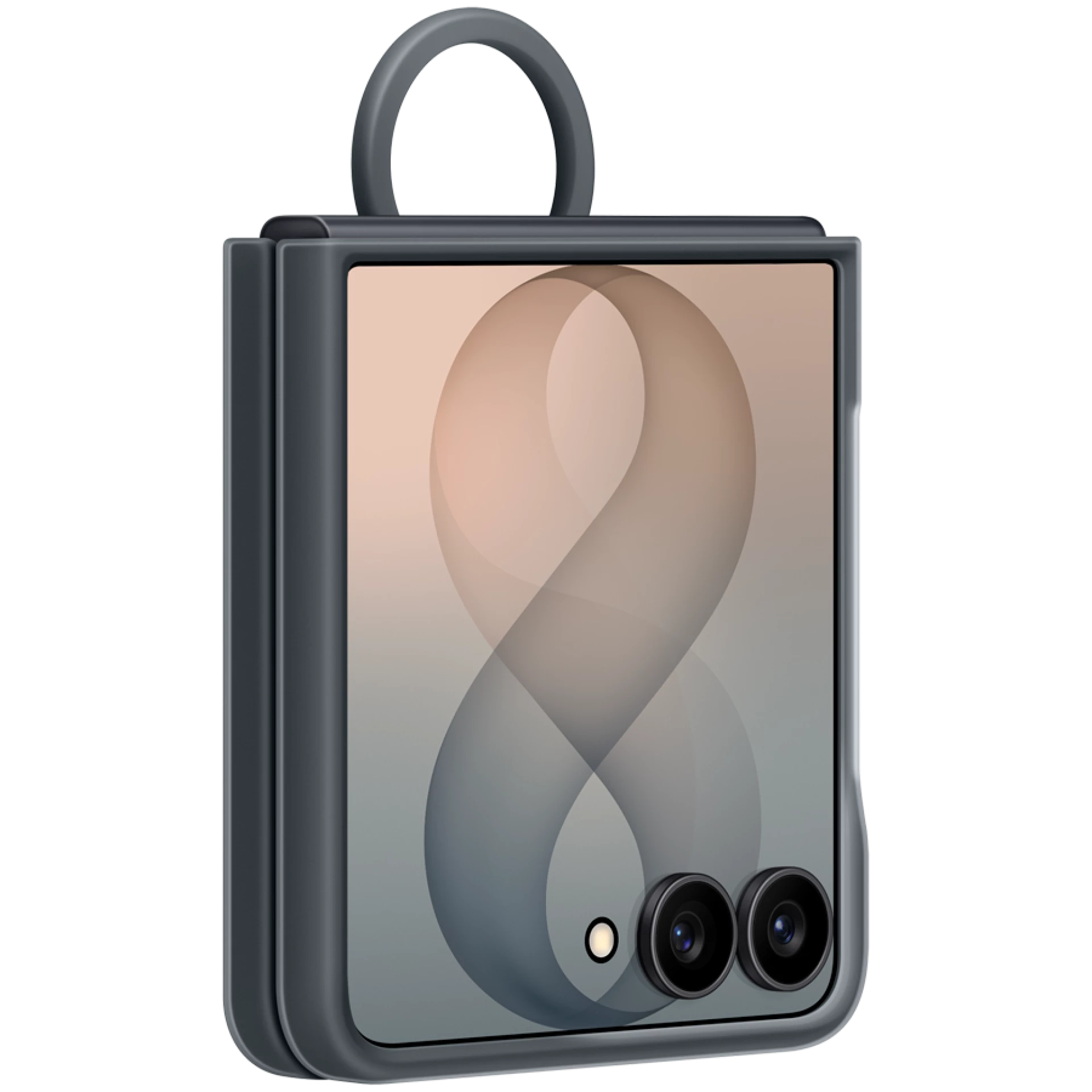Samsung Galaxy Flip8 Silicone Ring Magnet Case Black