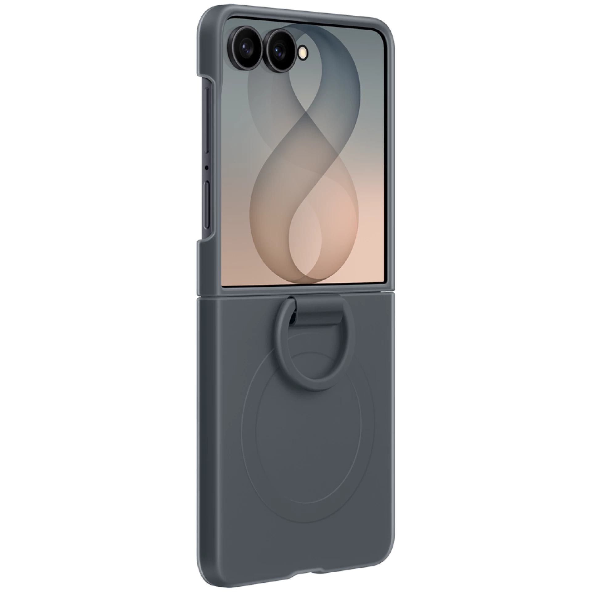 Samsung Galaxy Flip8 Silicone Ring Magnet Case Black