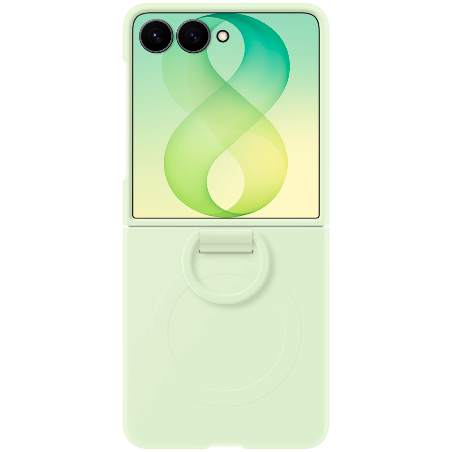 Samsung Galaxy Flip8 Silicone Ring Magnet Case Green