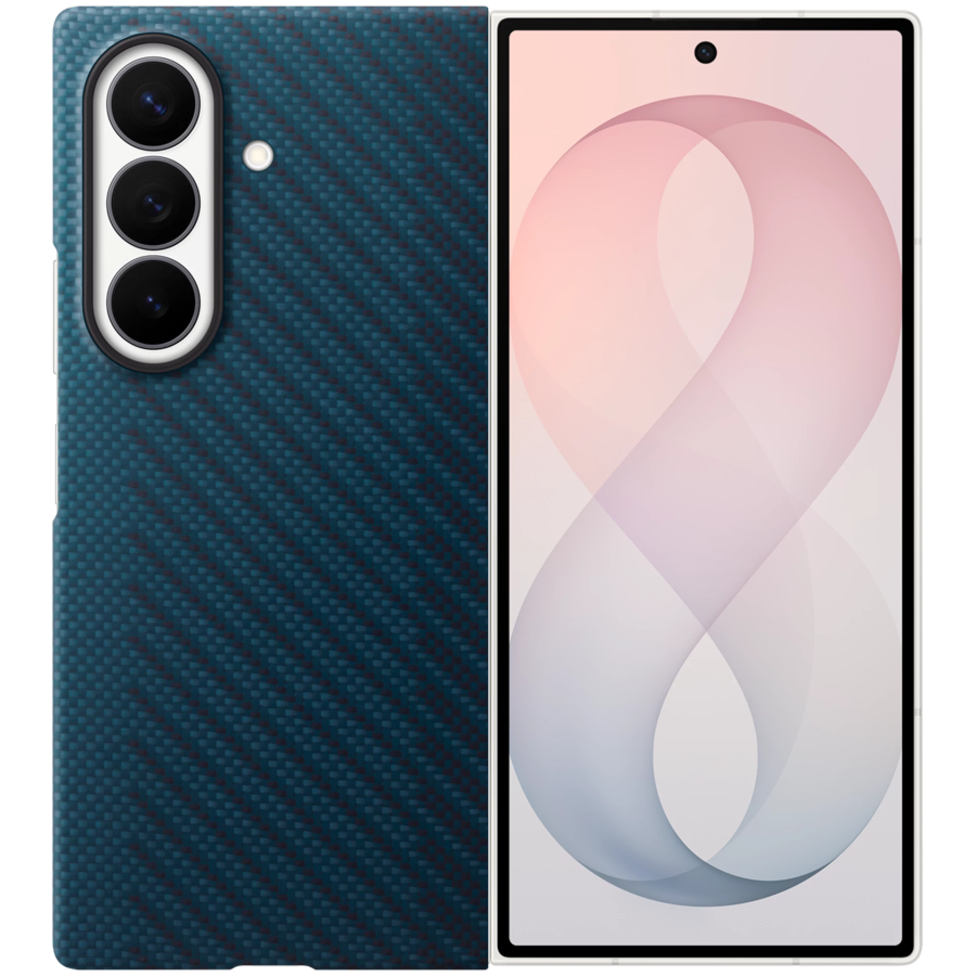 Samsung Galaxy Fold8 Ultra Carbon Magnet Case Navy