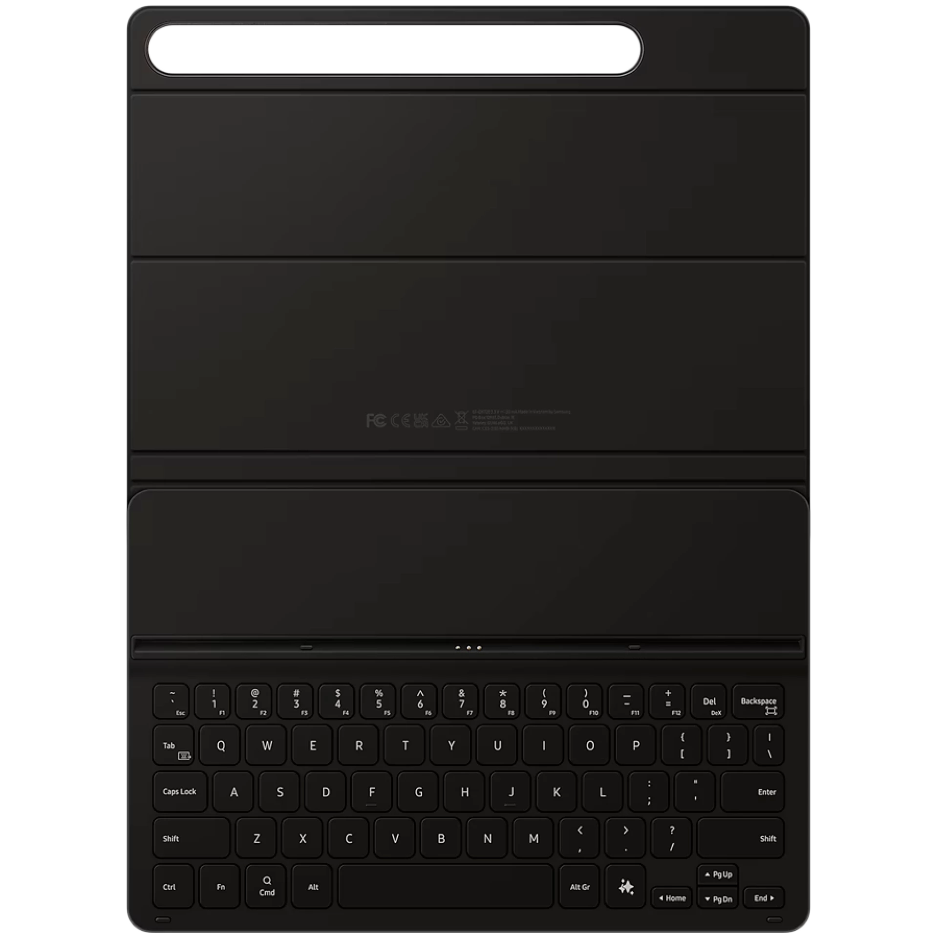 Samsung Galaxy Tab S9/S9 FE/S10 FE/S10 Lite Book Cover Keyboard Slim - AI Key Black
