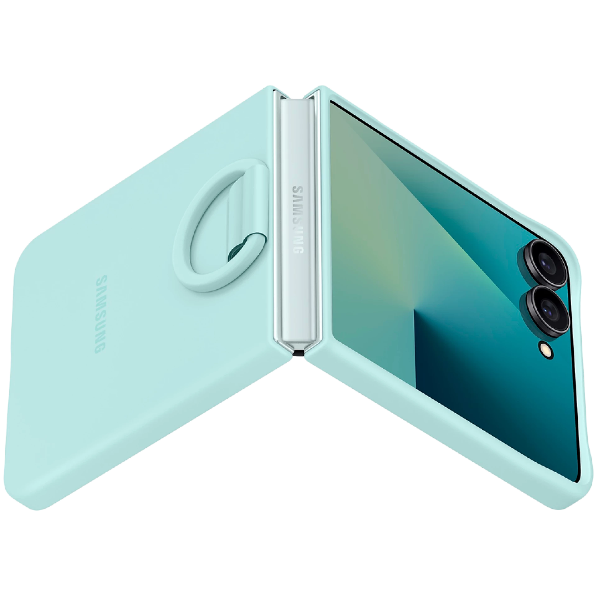 Samsung Galaxy Z Flip7 Ring Case (Silicone) Mint