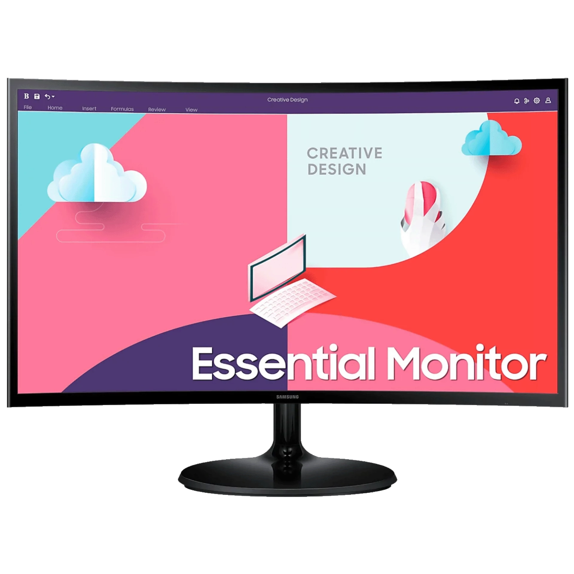 Samsung Monitor 27", Zakrivljeni, FullHD, HDMI, VGA - LS27C364EAUXEN