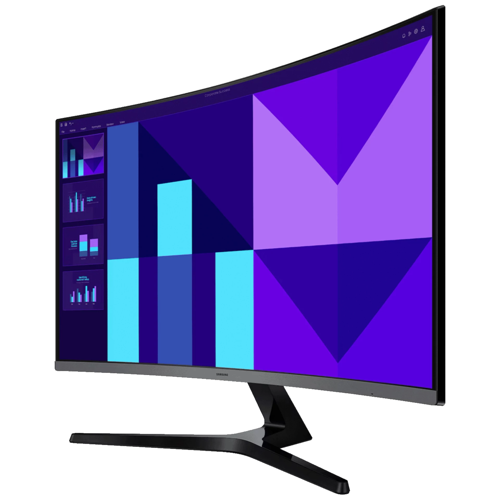 Samsung Monitor 32", Zakrivljeni, FullHD, Essential S3, HDMI, VGA - LS32D396GAUXEN