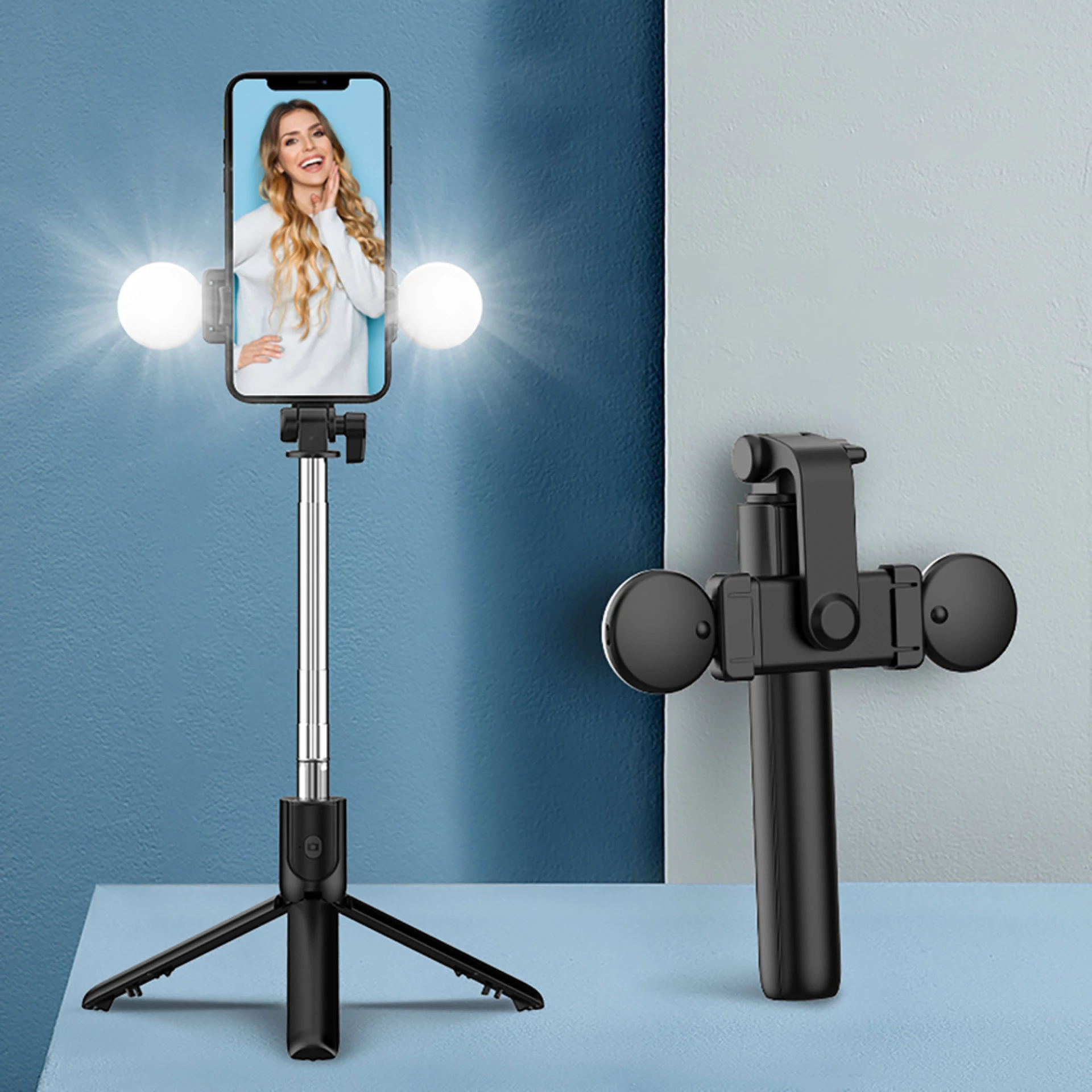 Selfi štap i tripod WR1YXS telescopic 0.71m with lamp