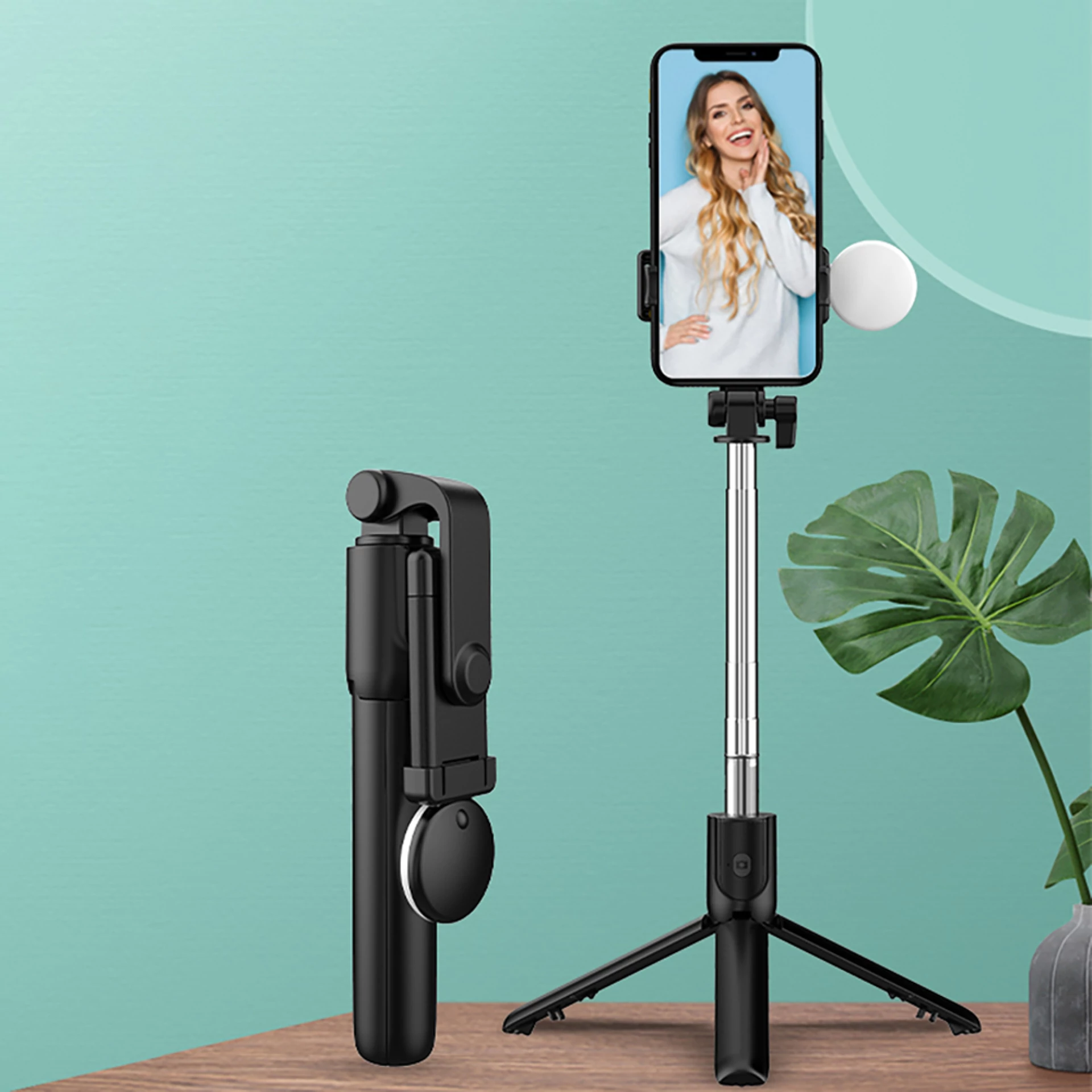 Selfi štap i tripod WR1YXS telescopic 0.71m with lamp