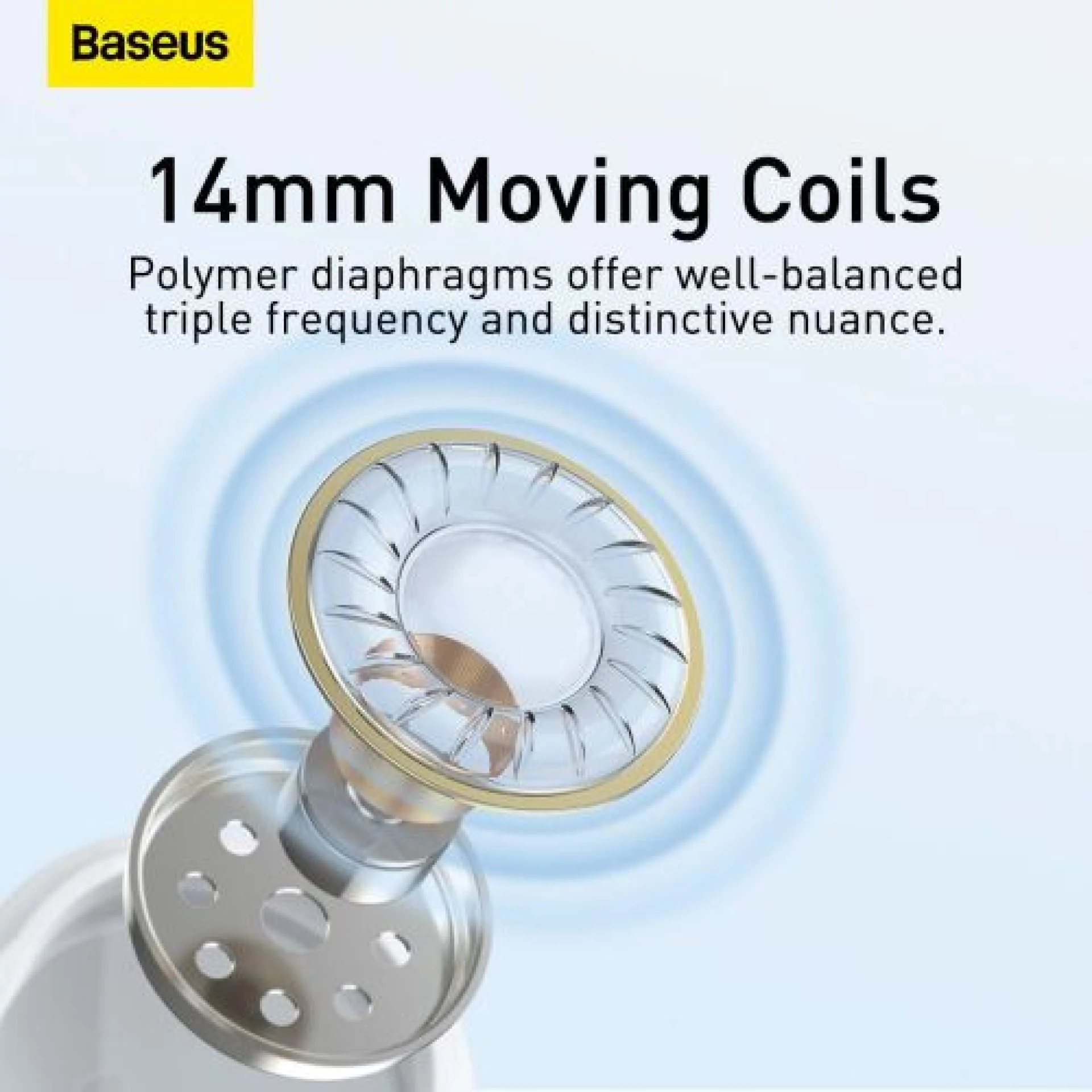 Slušalice Baseus Encok H17 sa kablom 3.5mm bijele