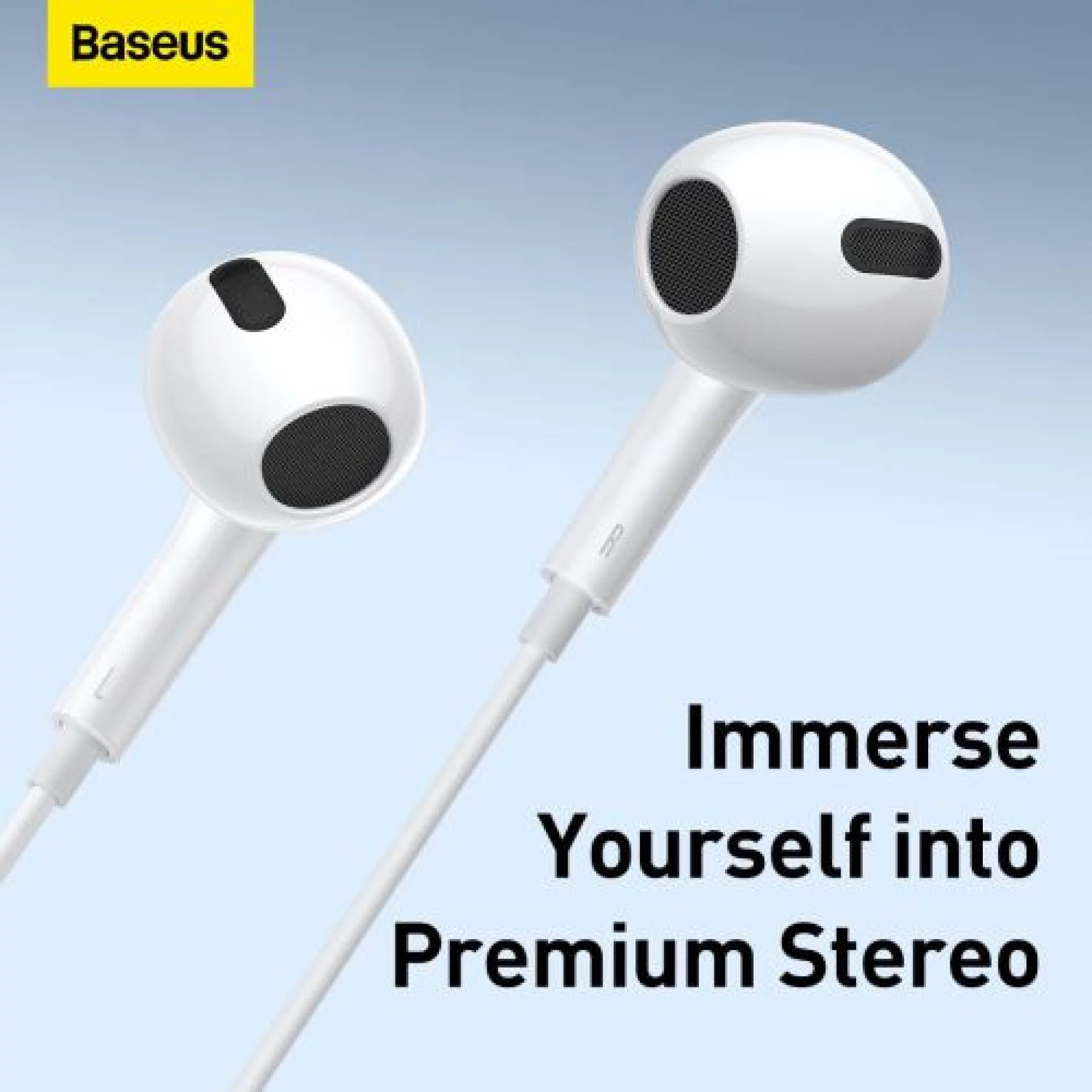 Slušalice Baseus Encok H17 sa kablom 3.5mm bijele