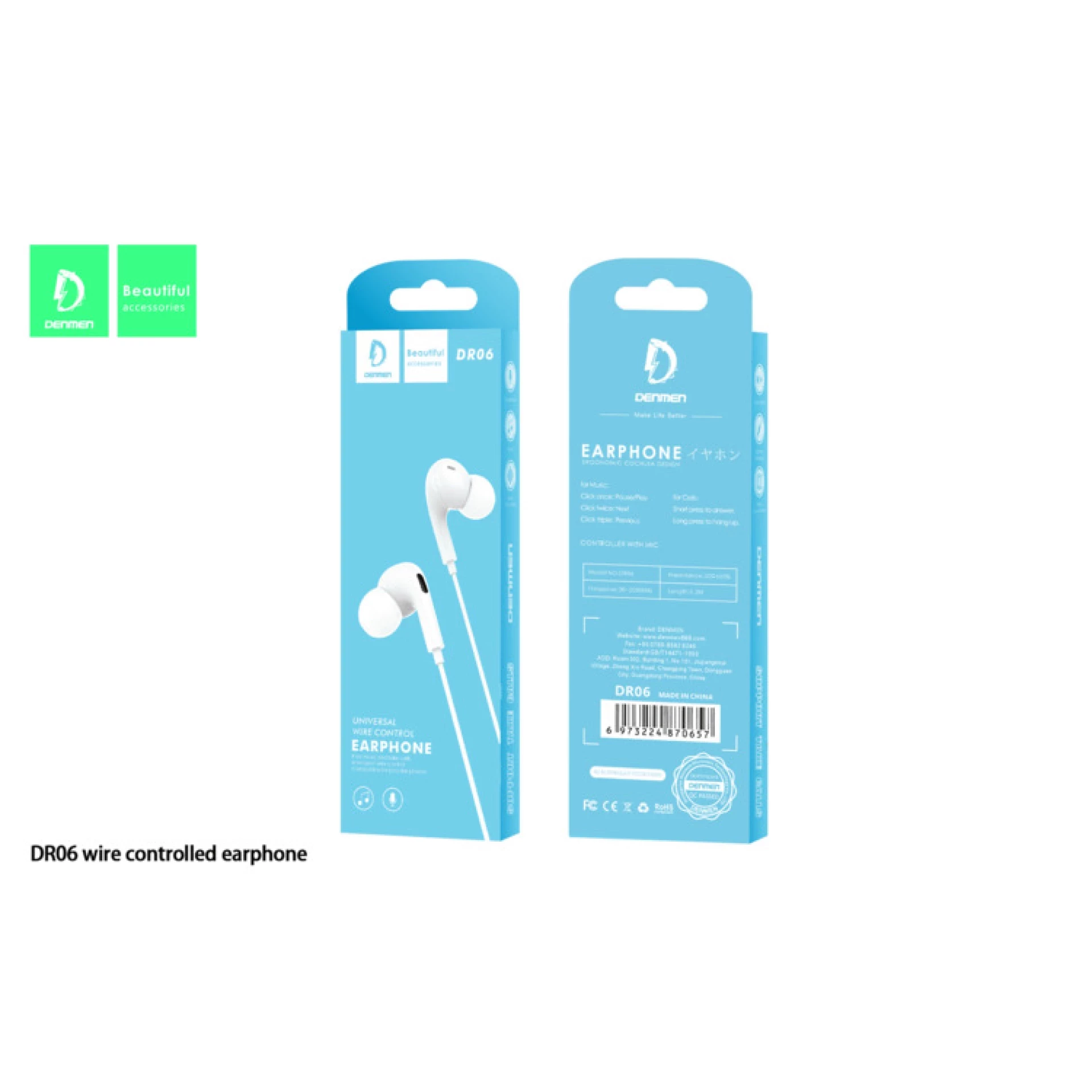 Slušalice DENMEN DR06 3.5mm