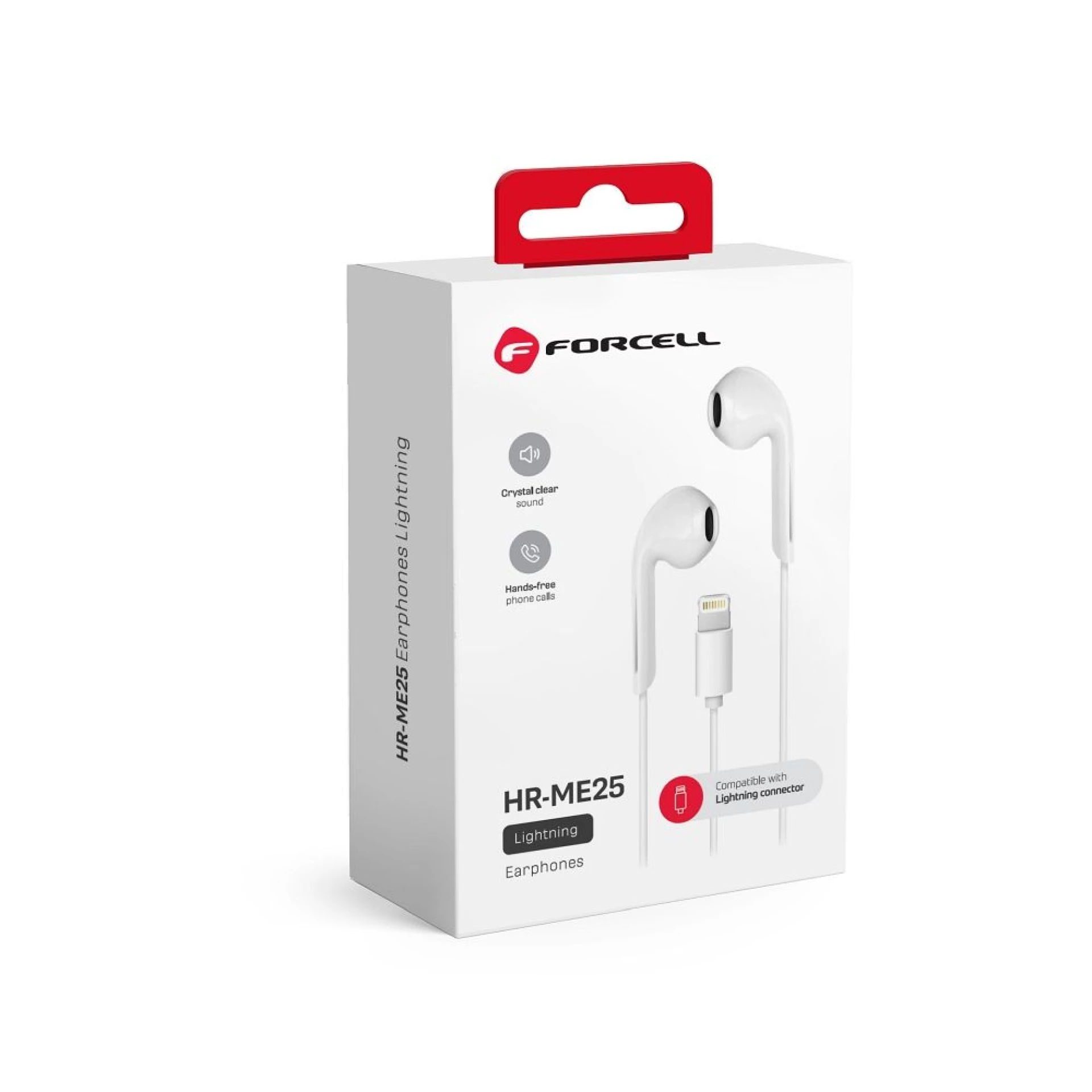 Slušalice Forcell za iPhone lightning 8-pin bijele