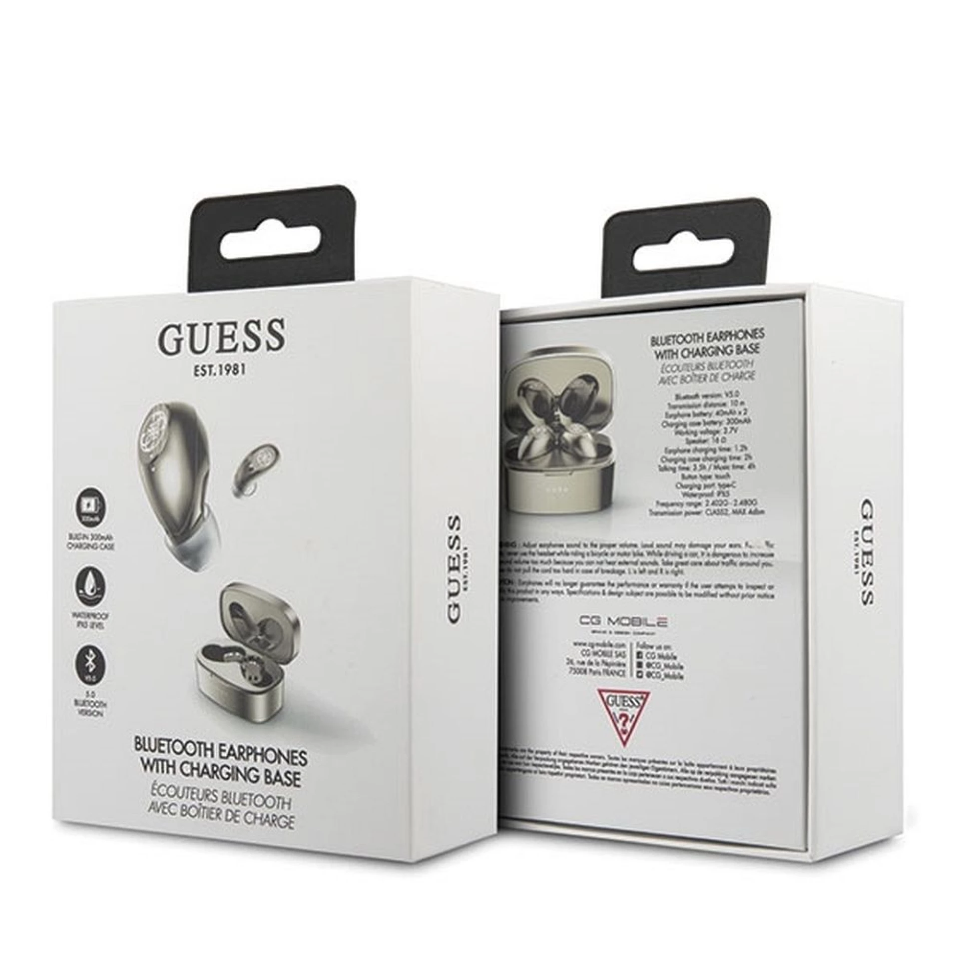 Slušalice GUESS BT, In-ear TWS V5.0 4H trajanje baterije, sa kutijom