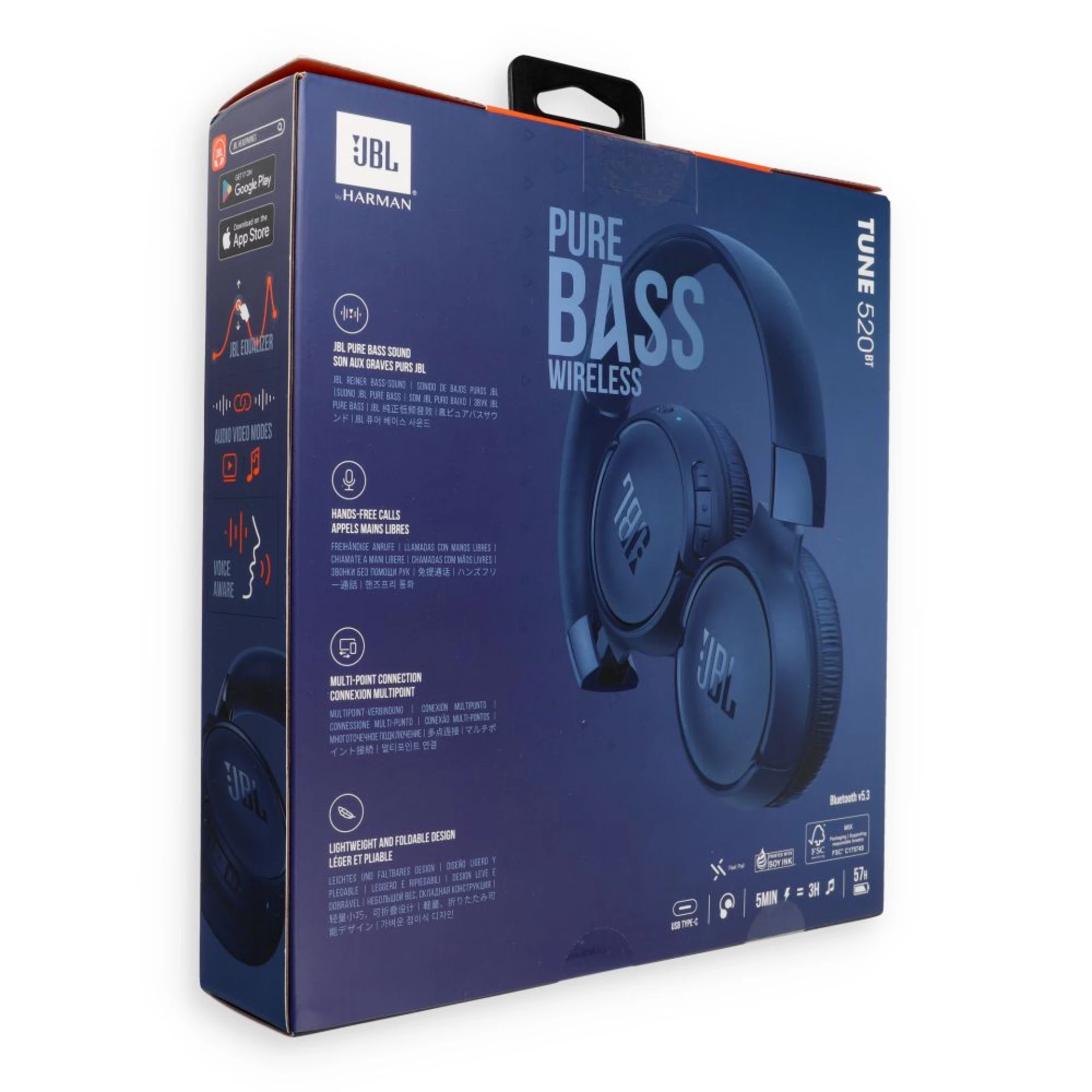 Slušalice JBL Tune 520BT Bluetooth plave