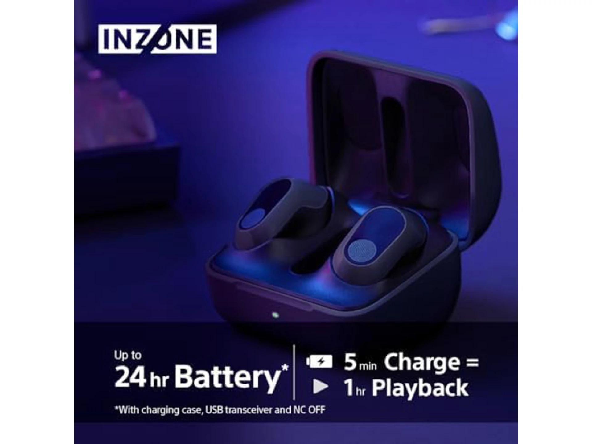 Sony gaming slu BT INZONE budsbežične; 360 Spatial Sound;24h baterija; AI mikrofon; boja crna