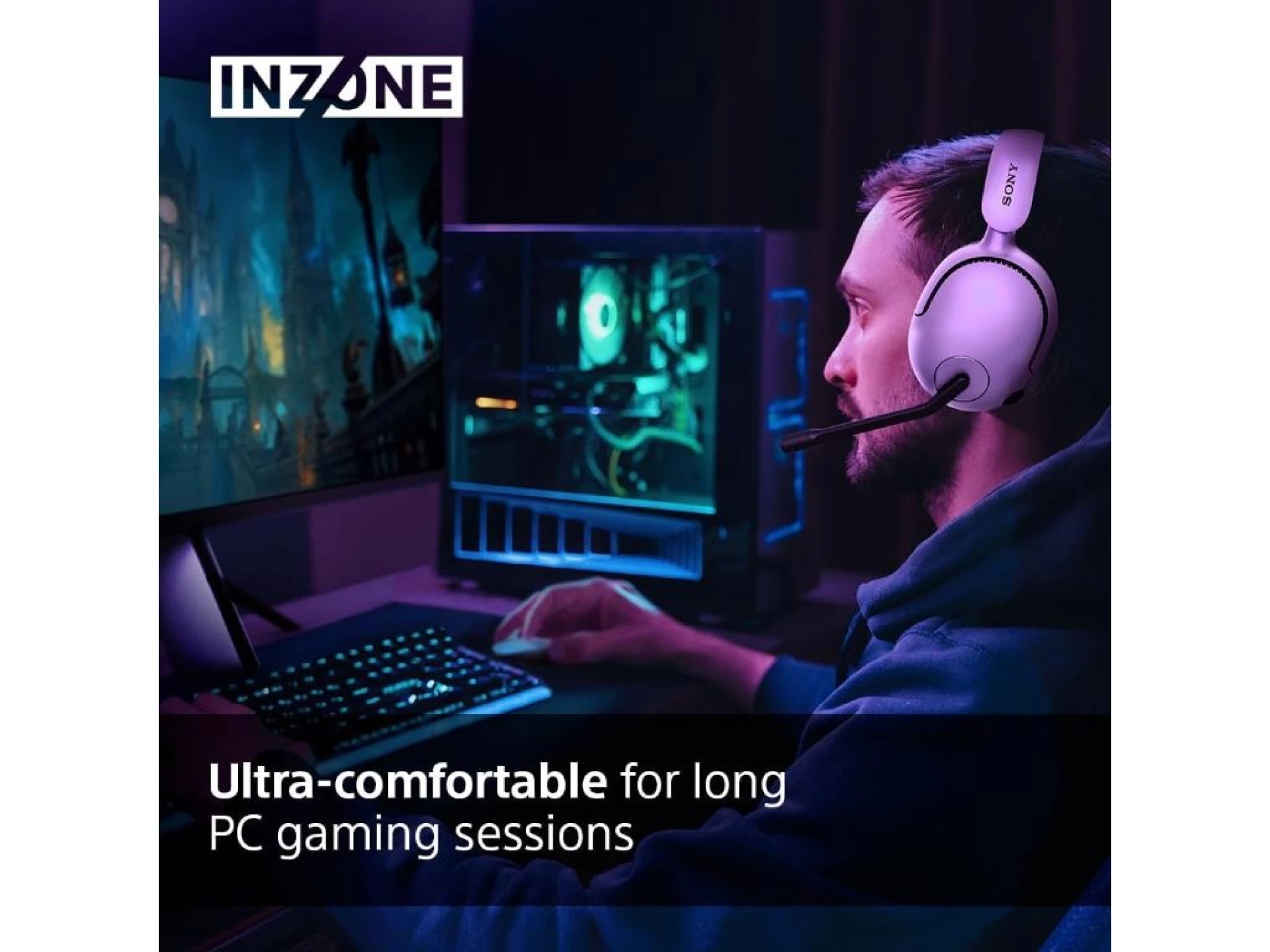 Sony gaming slušalic INZONE H5bežične slušalice BT; mikrofon360 Spatial Sound za Gaming 28h baterija